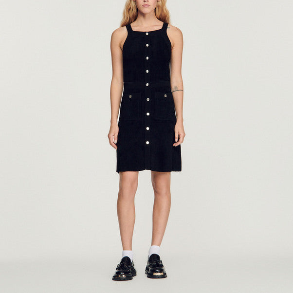 Robe sans manches effet velours Sandro seconde main