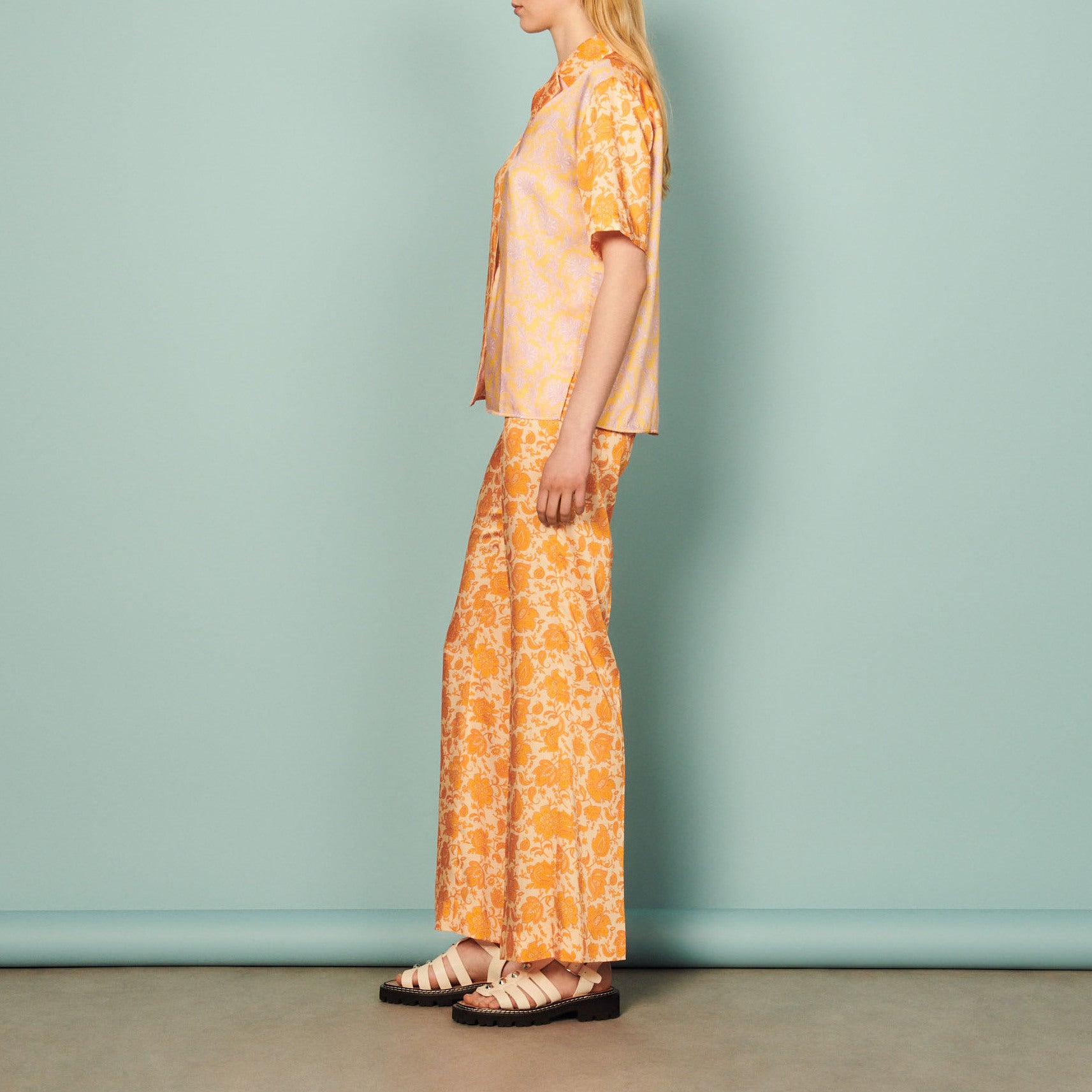 Chemise fluide imprimé Folk Flower Sandro seconde main