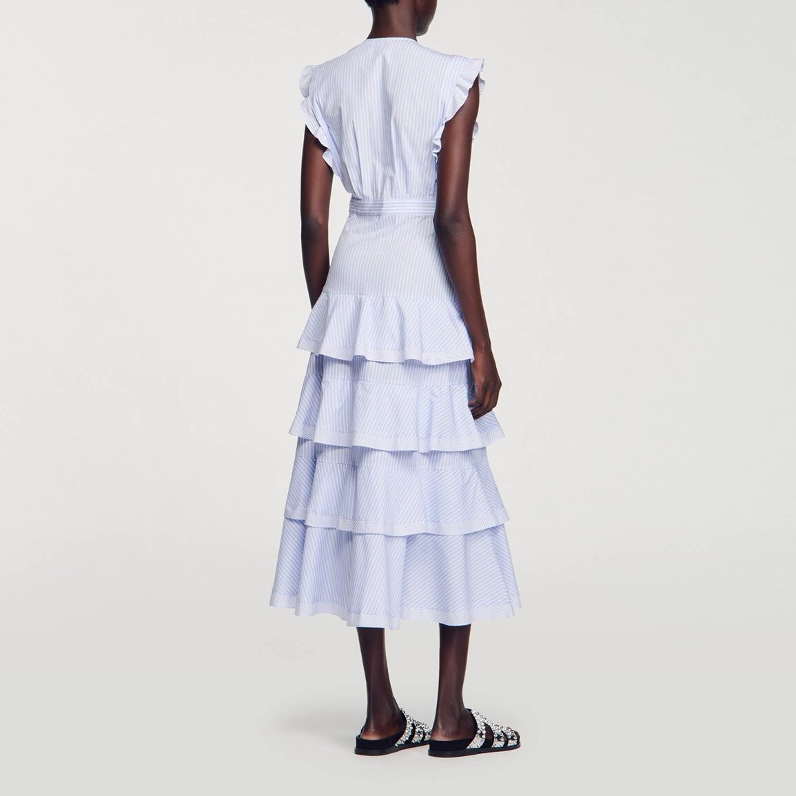 Robe longue à volants Sandro seconde main