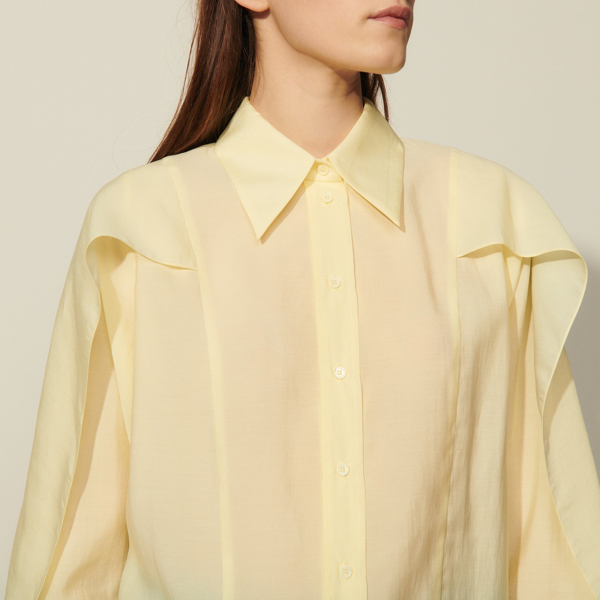 Chemise cape volantée oversize Sandro seconde main