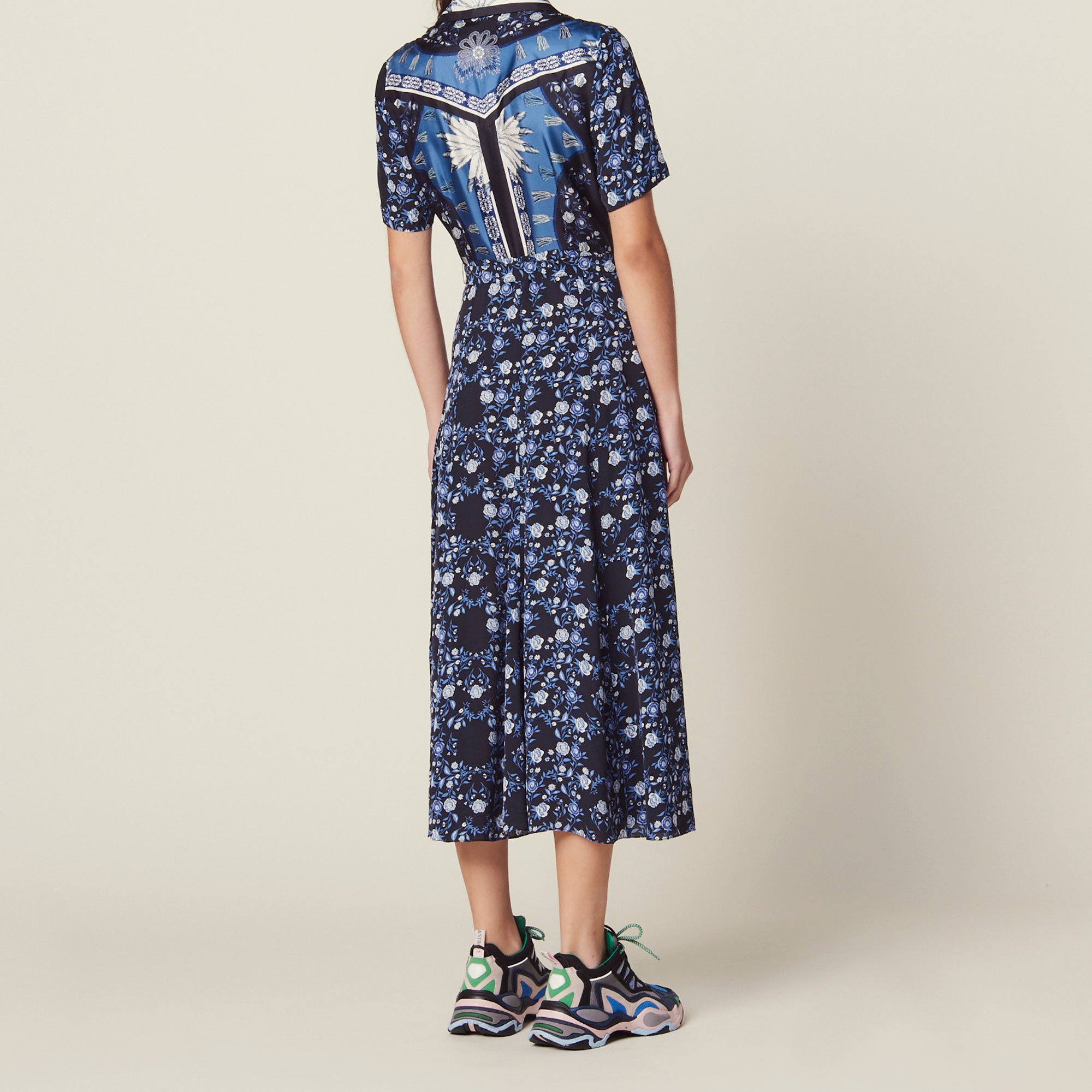 Robe Chemise longue fluide imprimée Sandro seconde main