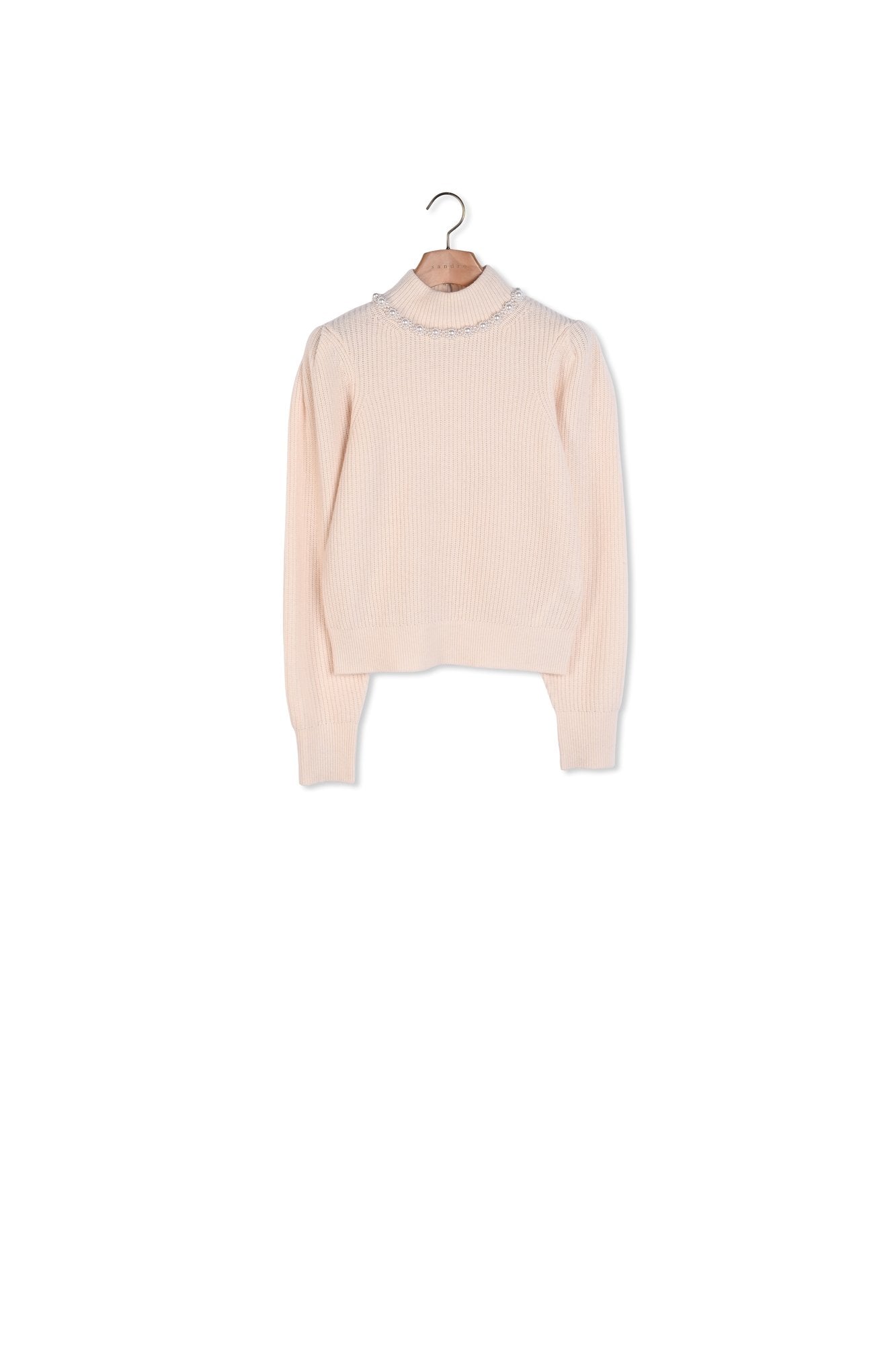 Pull à côtes en laine et cachemire Sandro seconde main