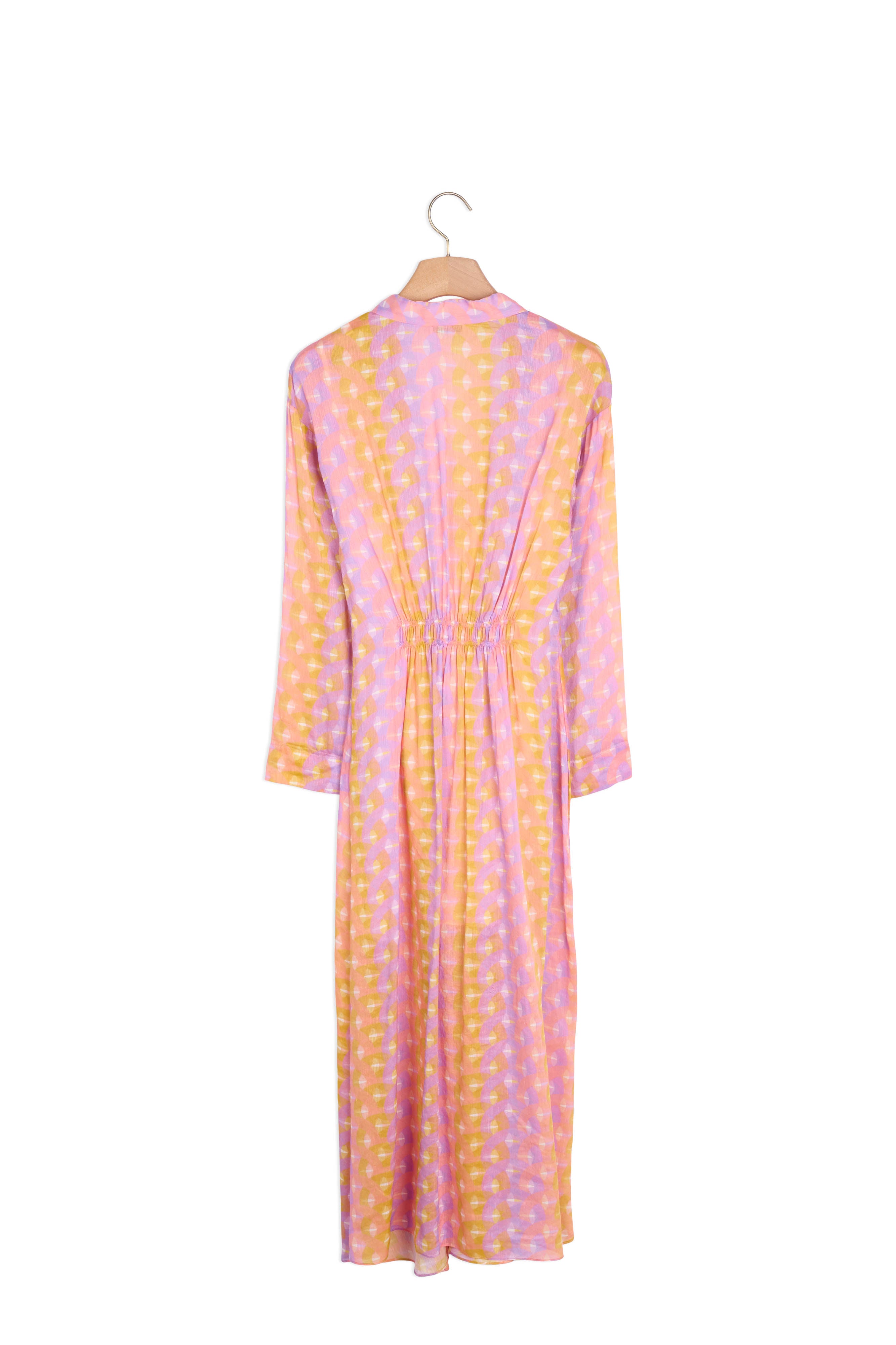 Robe longue imprimée en lin et soie Sandro seconde main