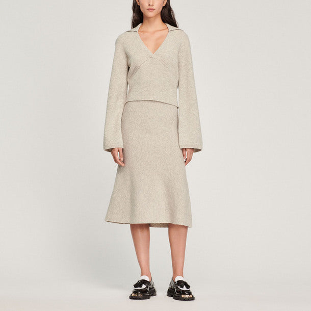 Pull à col polo Sandro seconde main