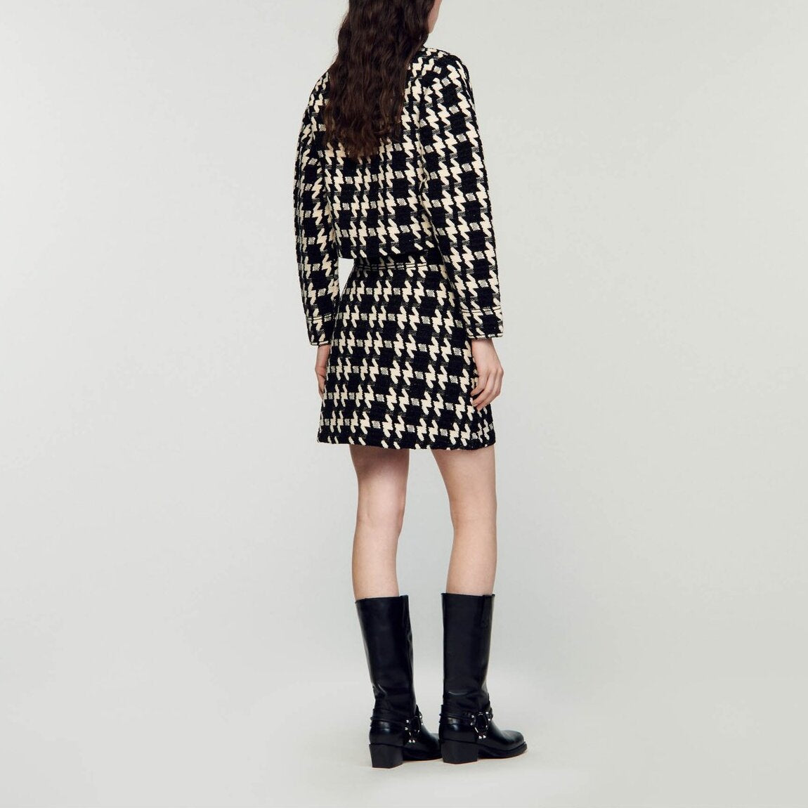 Jupe courte pied-de-poule Sandro seconde main