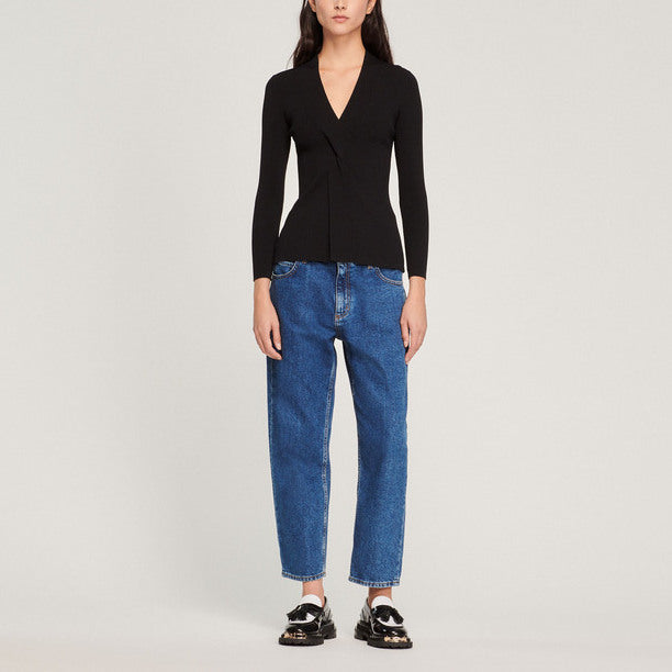 Pull twisté en Maille Sandro seconde main