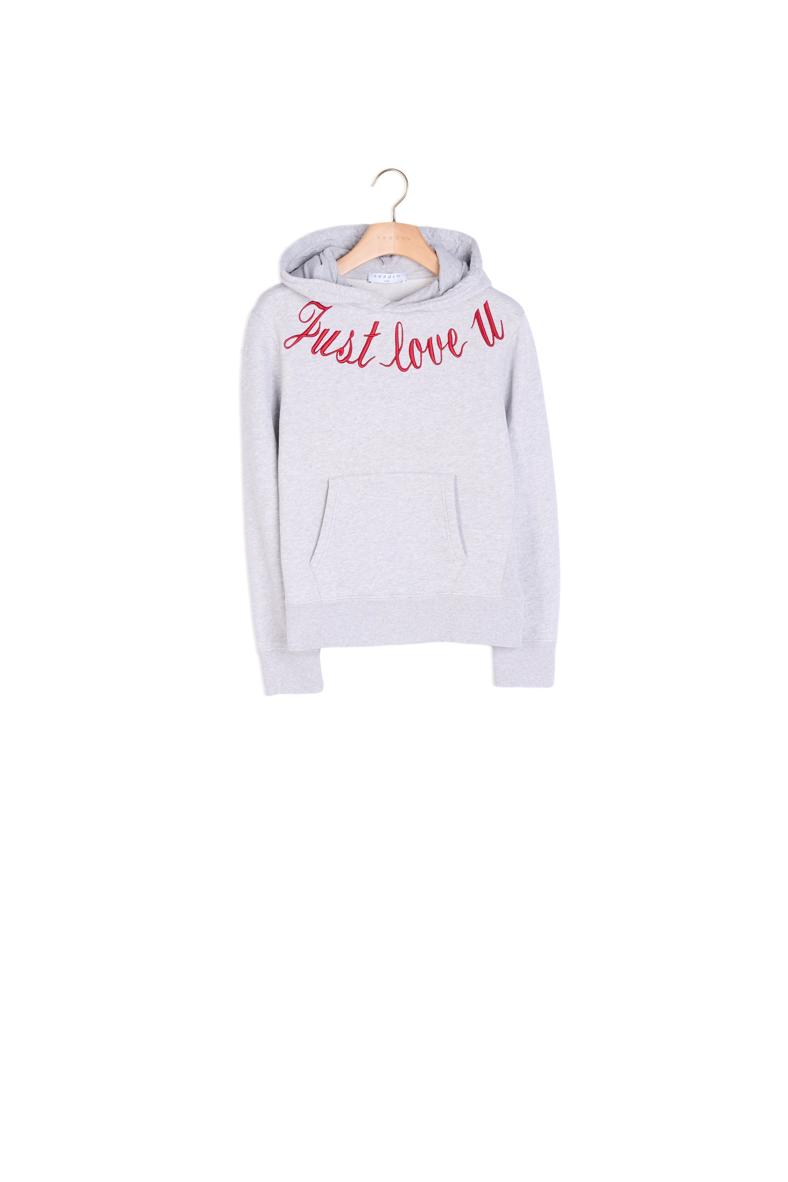 Pull à capuche en coton avec broderie Sandro seconde main