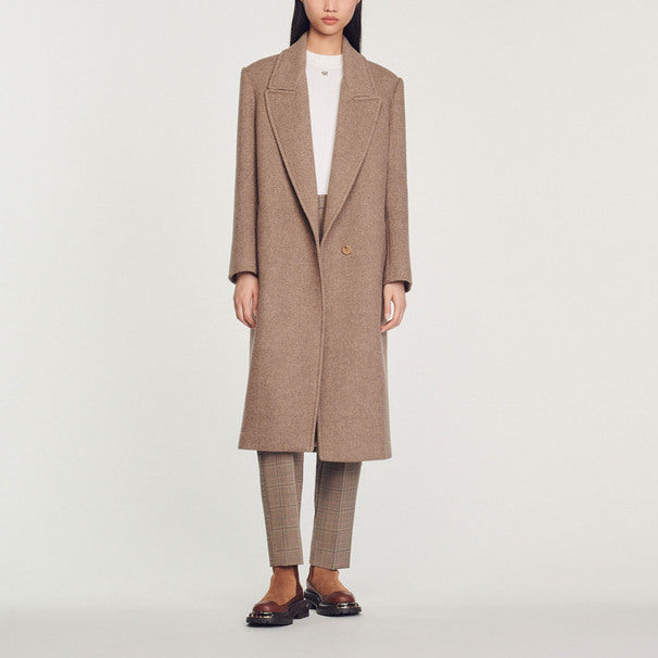 Manteau long en laine mélangée Sandro seconde main
