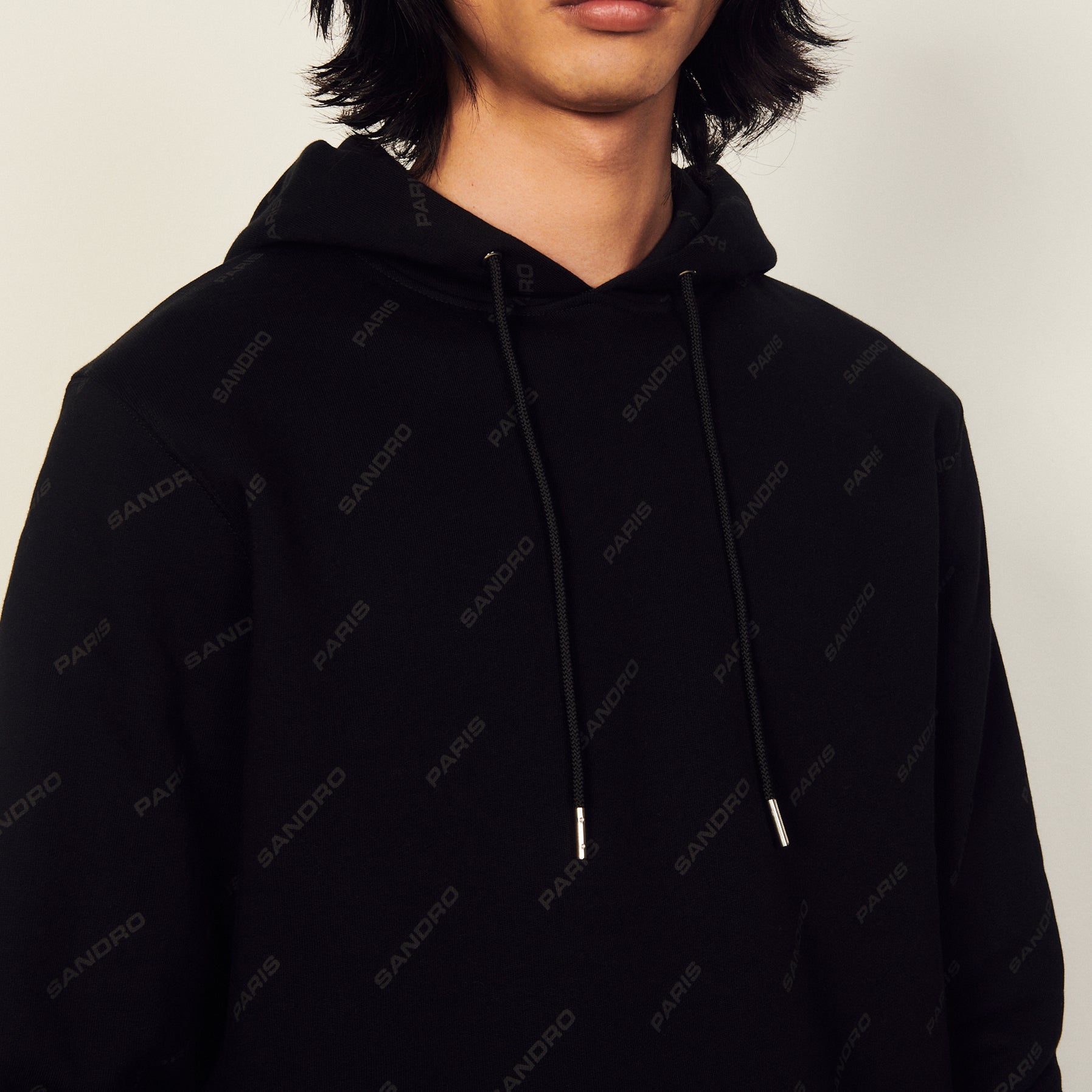 Hoodie en coton avec impression Sandro Sandro seconde main