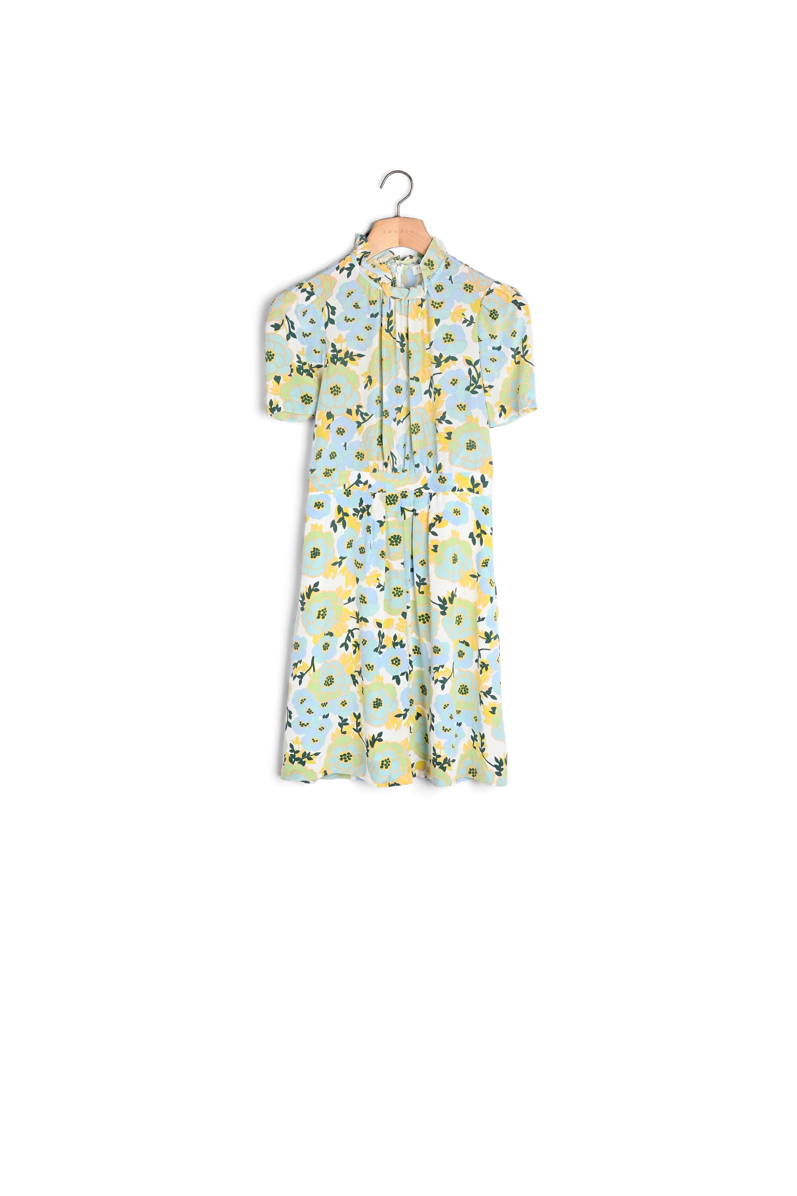 Robe en soie à col montant Sandro seconde main