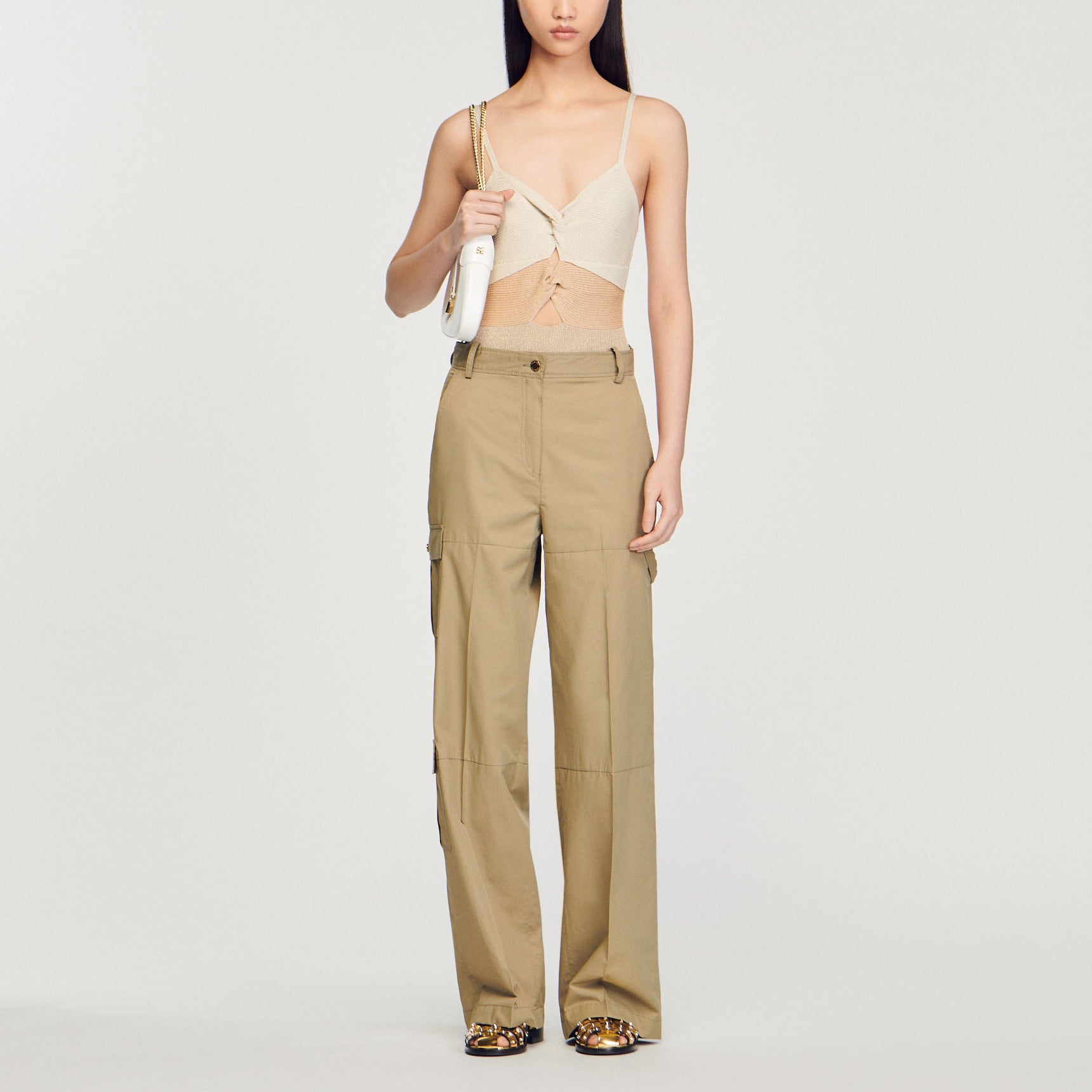 Body en Maille métallisée Sandro seconde main