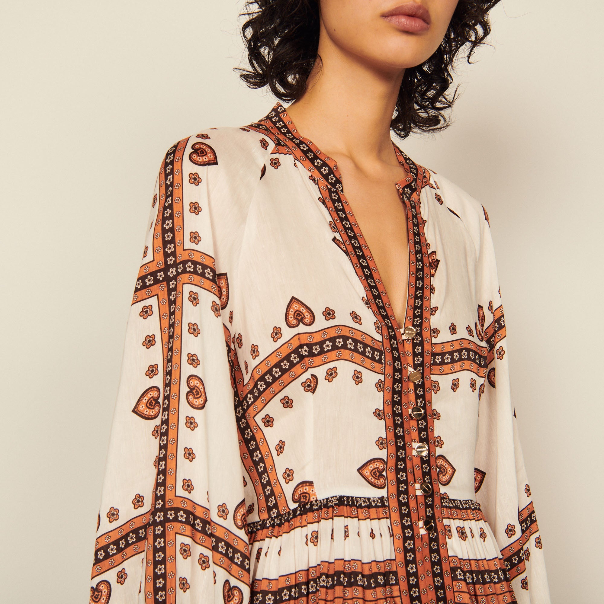 Robe courte imprimé bandana Sandro seconde main