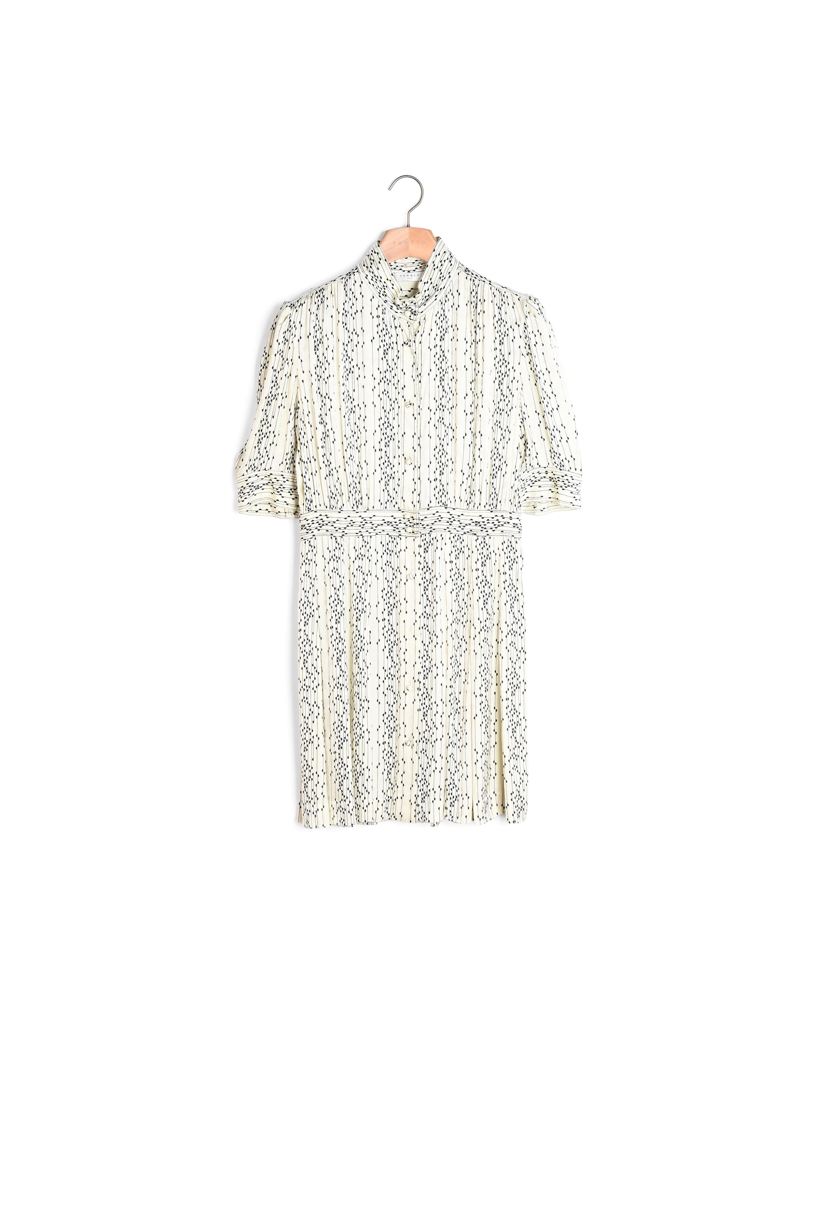 Robe Chemise courte imprimée Sandro seconde main