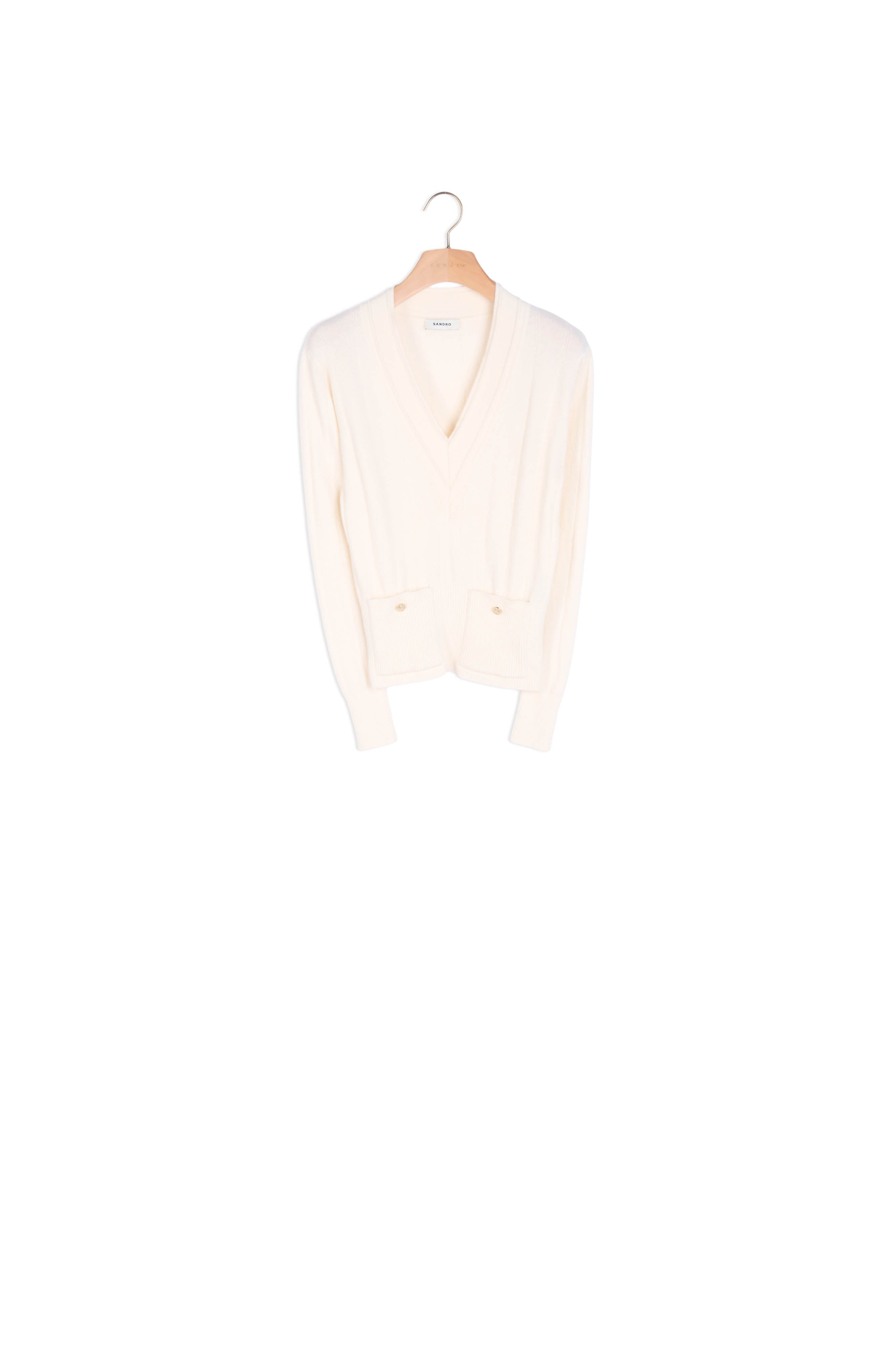 Pull en Maille à col V Sandro seconde main