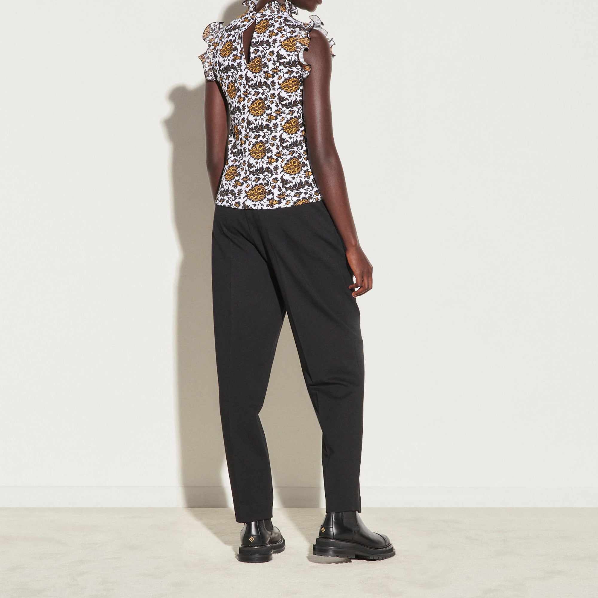 Débardeur imprimé à volants Sandro seconde main