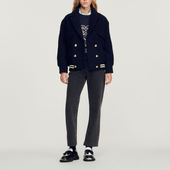 Veste Blouson en tweed Sandro seconde main