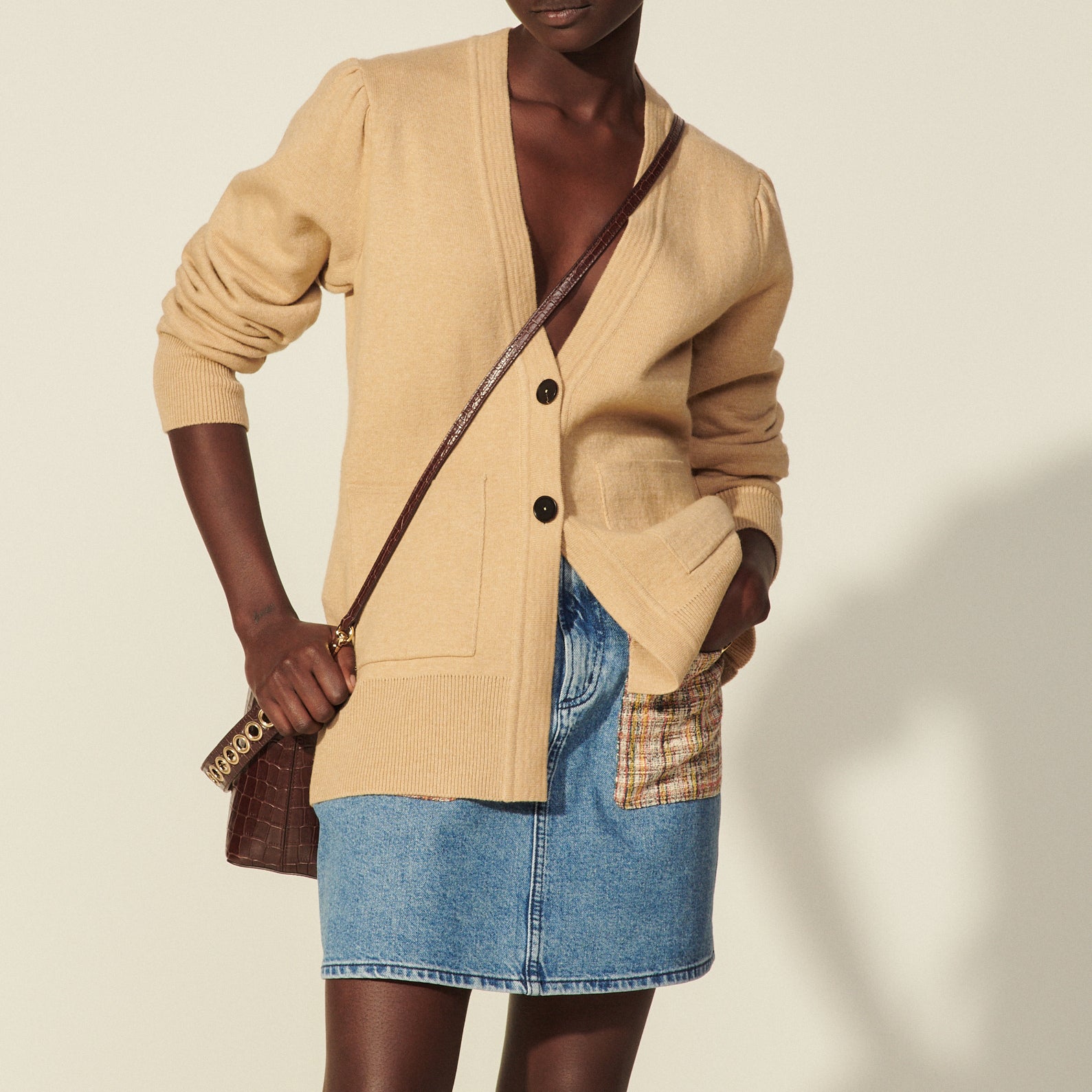 Cardigan long boutonné Sandro seconde main