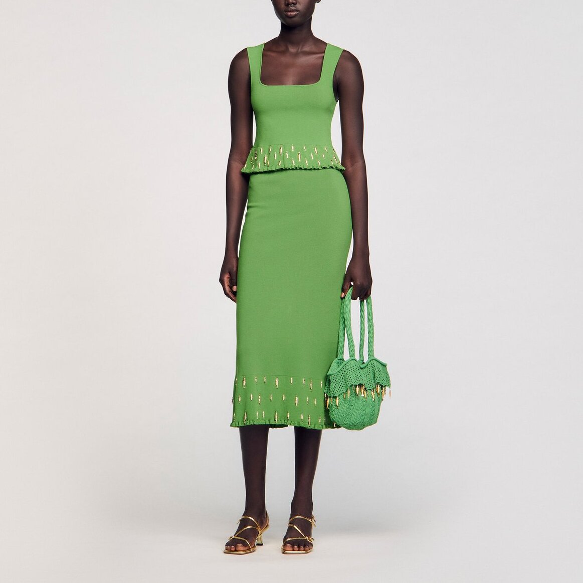 Top en maille à pampille Sandro seconde main