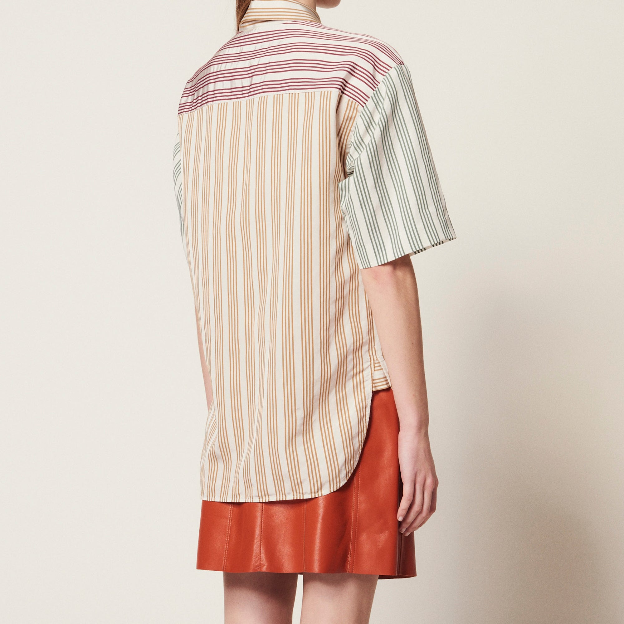 Chemisette à rayures tricolores Sandro seconde main