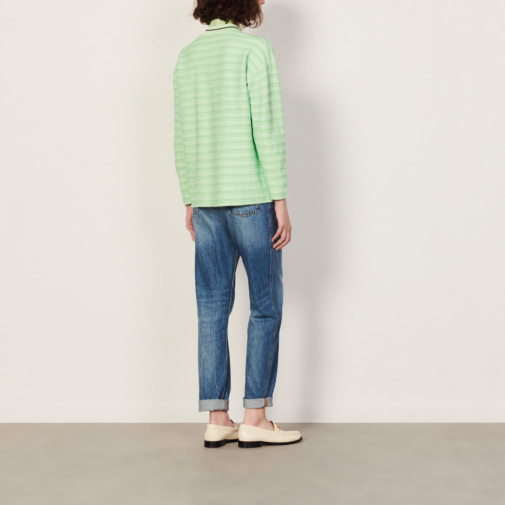 Cardi-coat bicolore Sandro seconde main