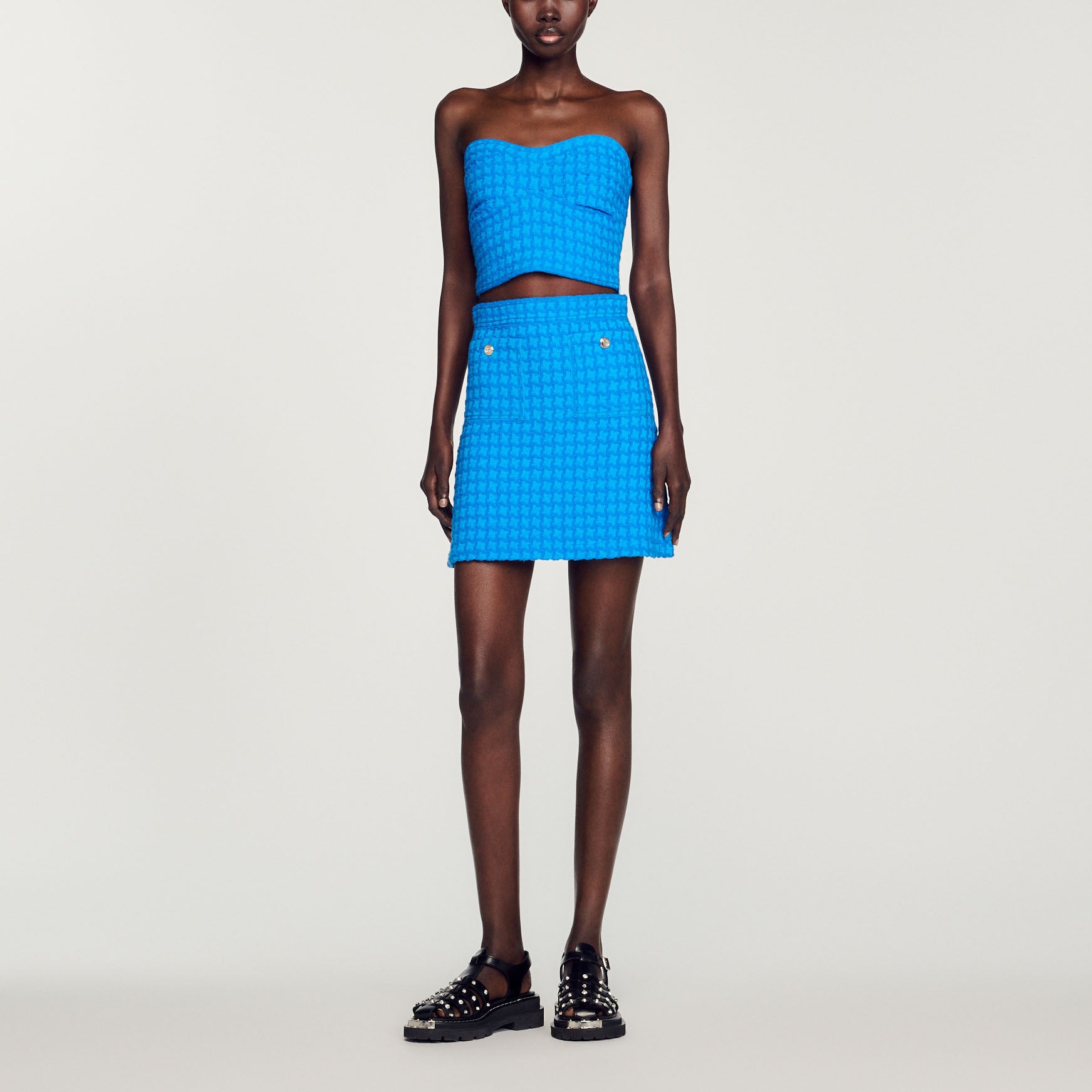 Jupe courte en tweed Sandro seconde main