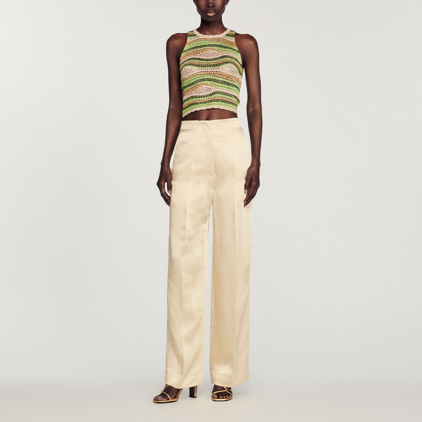 Pantalon taille haute Sandro seconde main