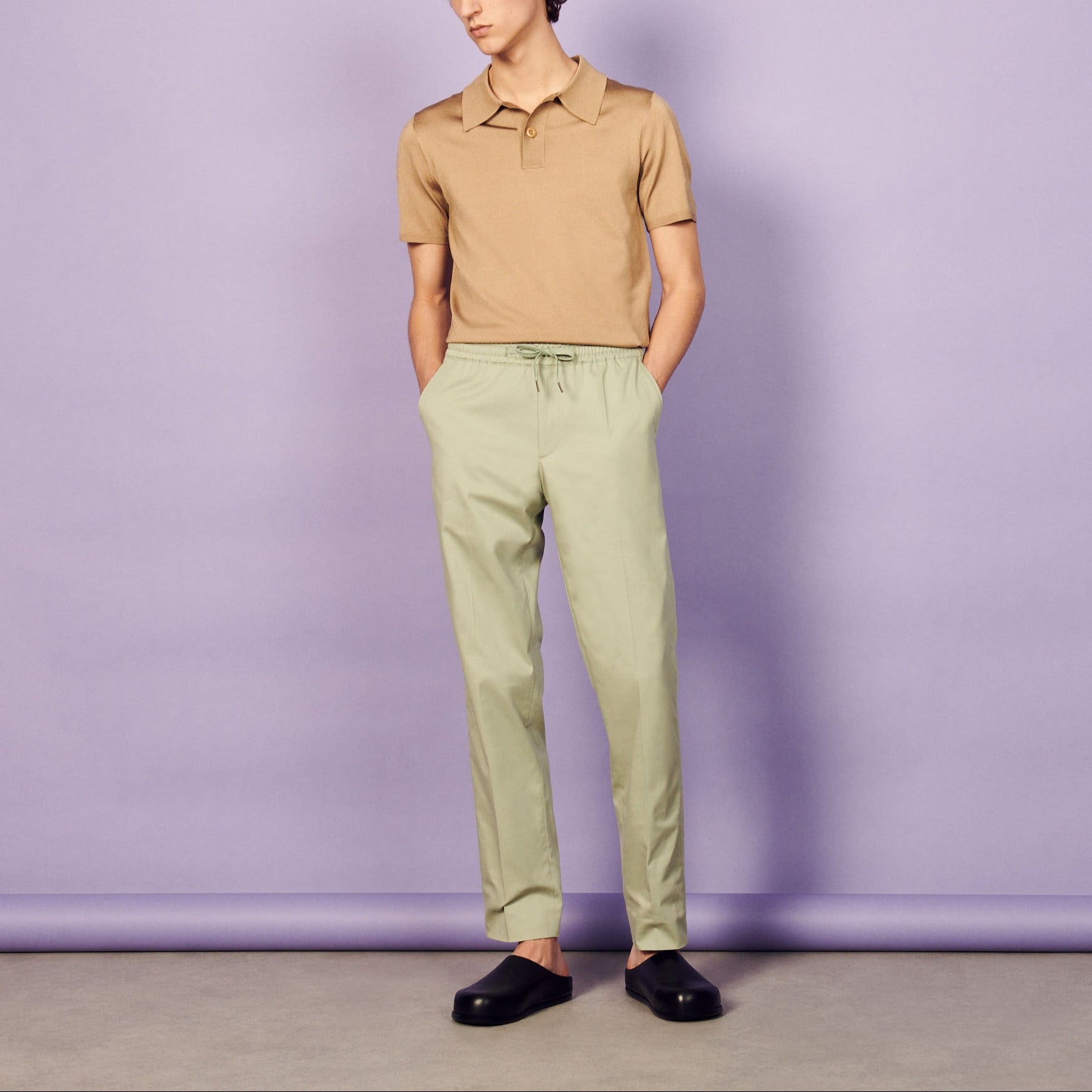 Pantalon à la ceinture élastique Sandro seconde main