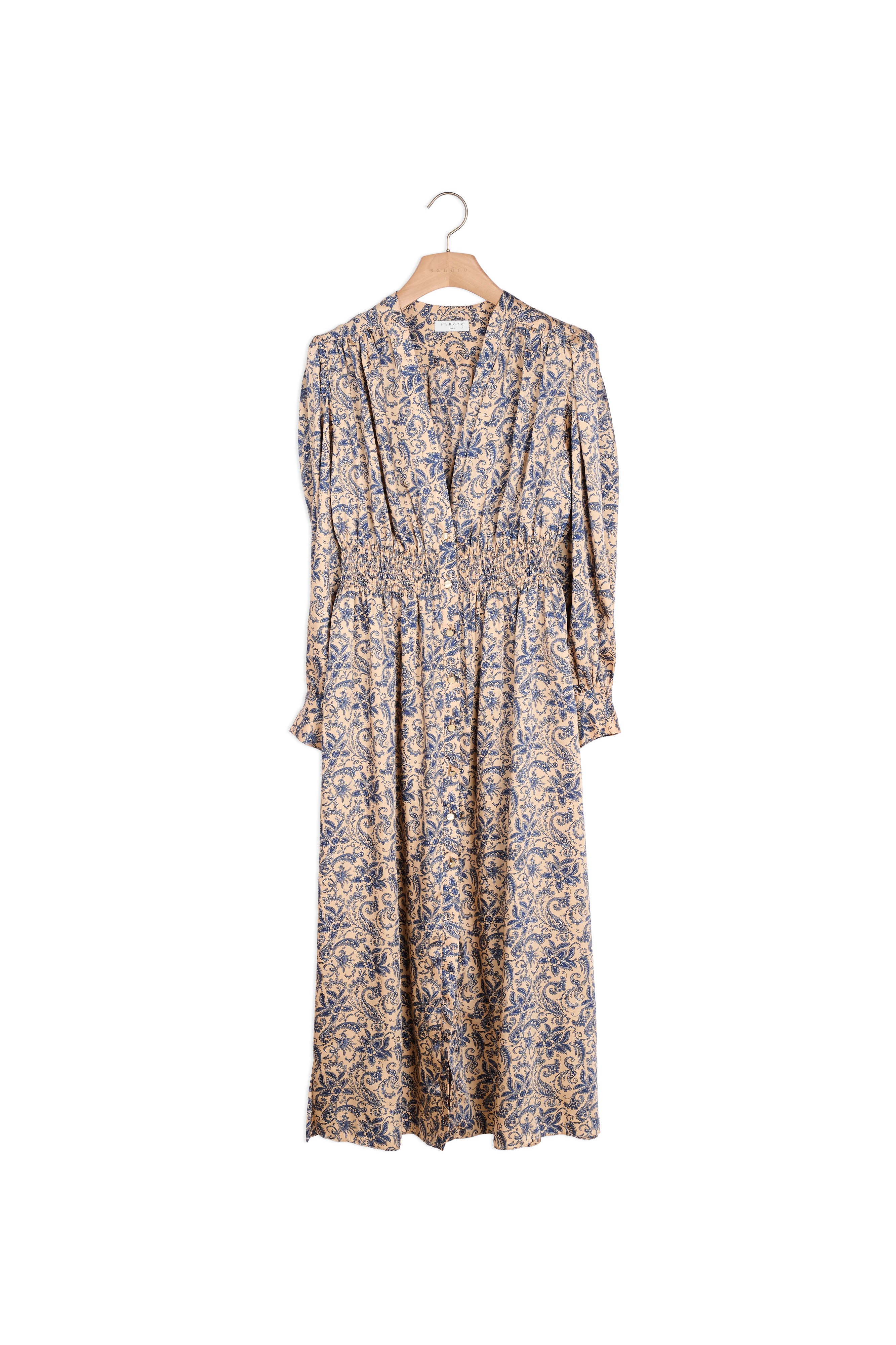 Robe longue fluide et imprimée Sandro seconde main