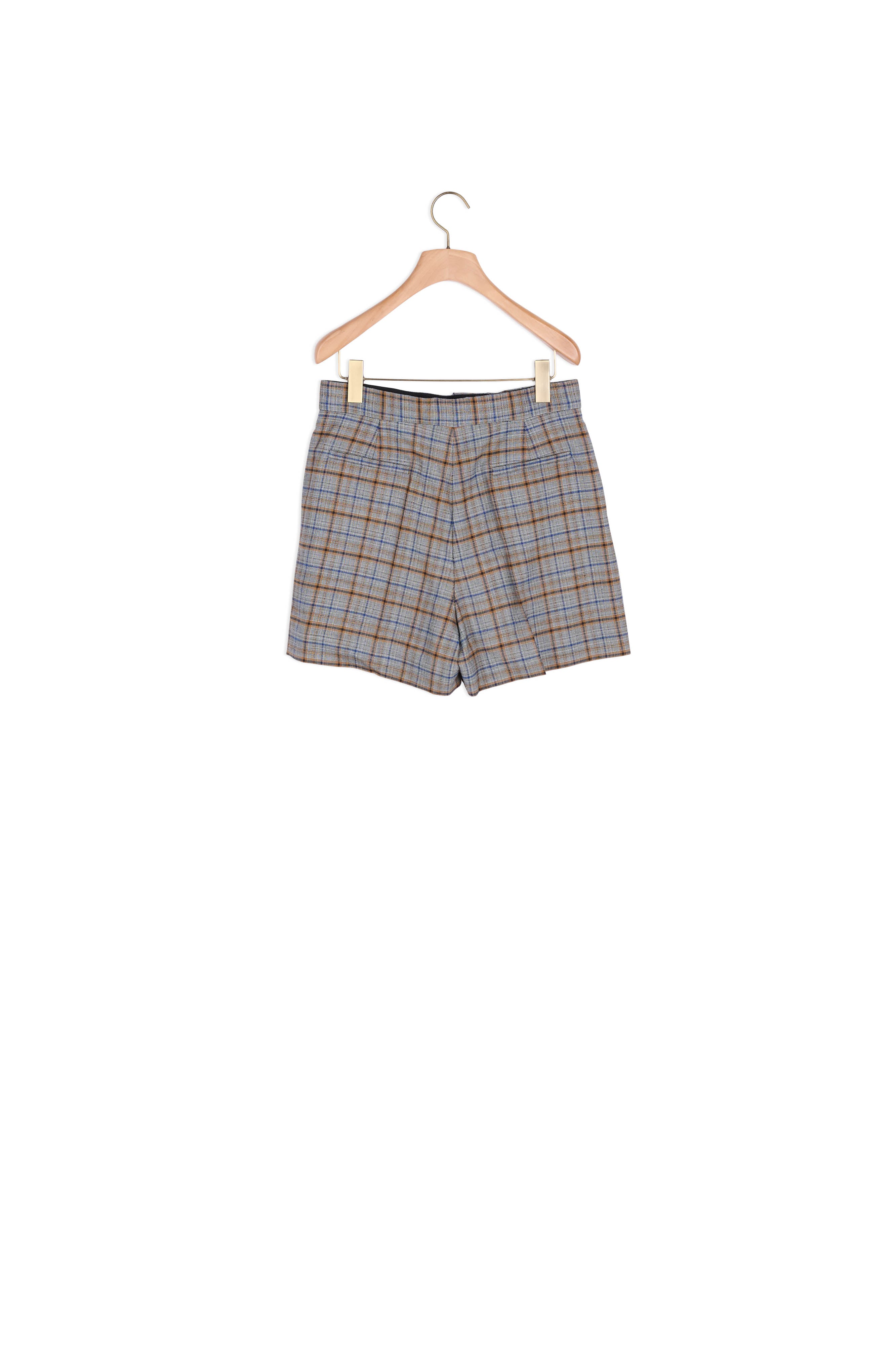 Short à carreaux doté de plis devant Sandro seconde main