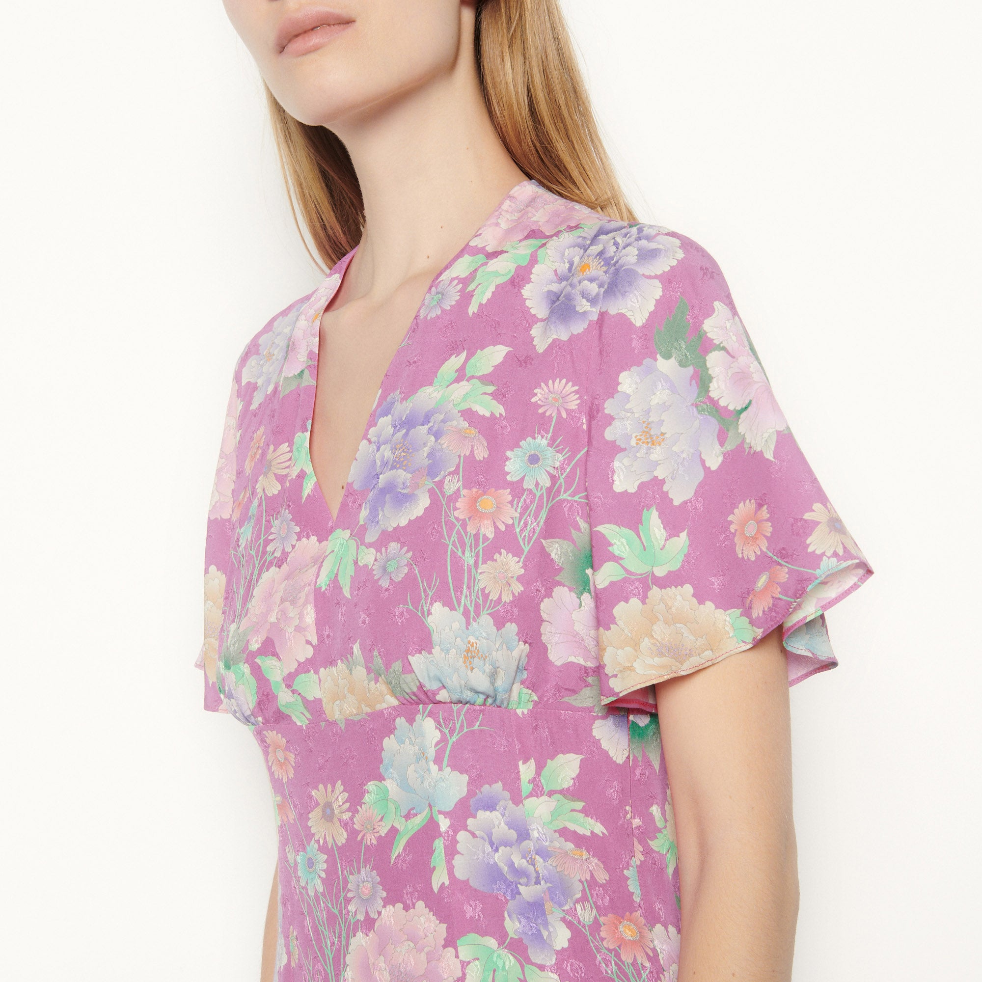 Robe courte en jacquard imprimé Sandro seconde main