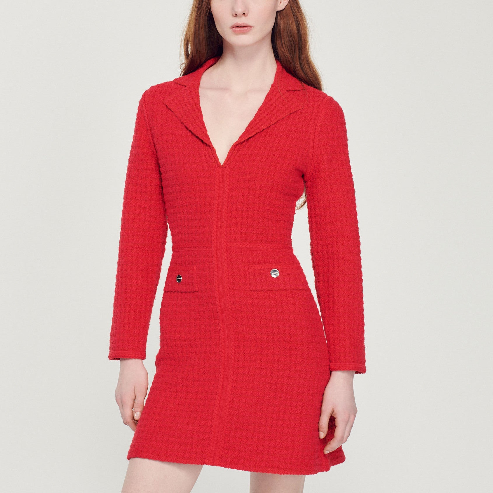 Robe courte effet tweed Sandro seconde main