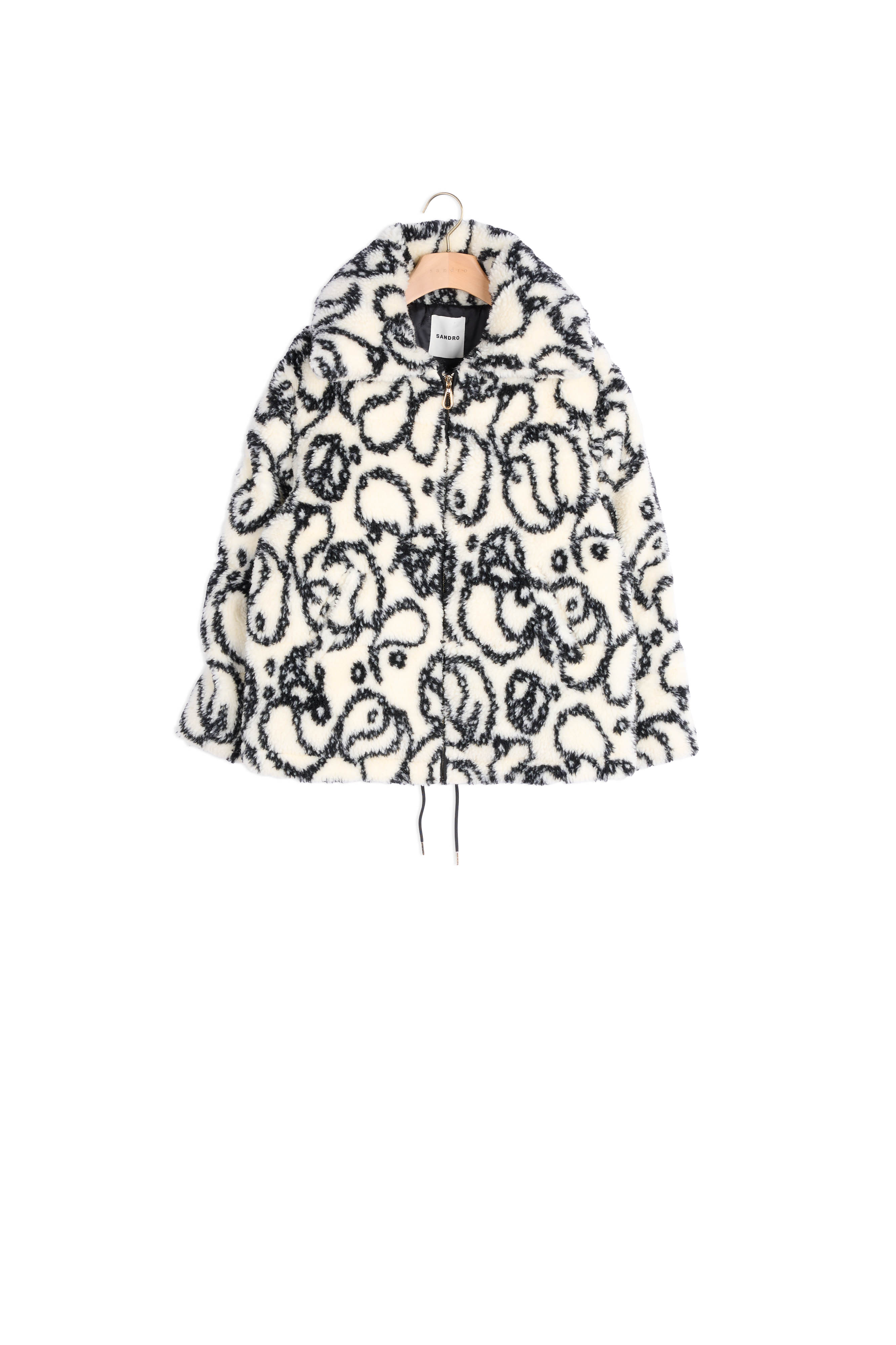 Doudoune oversize en fausse fourrure Sandro seconde main