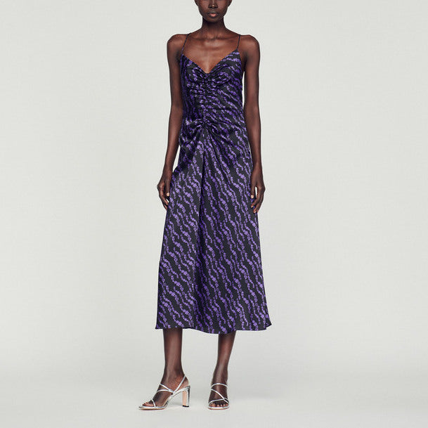 Robe longue à fines bretelles Sandro seconde main