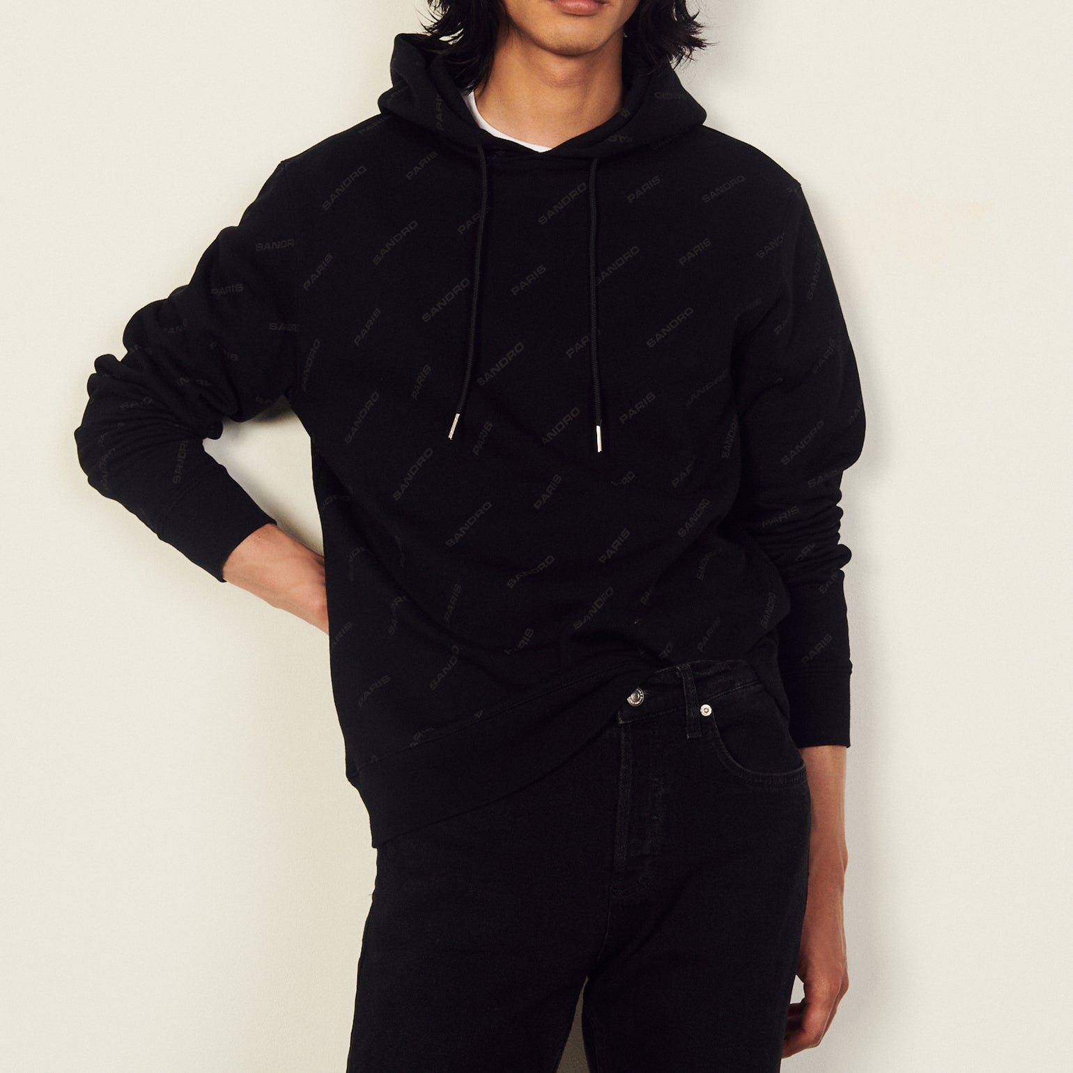 Hoodie en coton avec impression Sandro Sandro seconde main