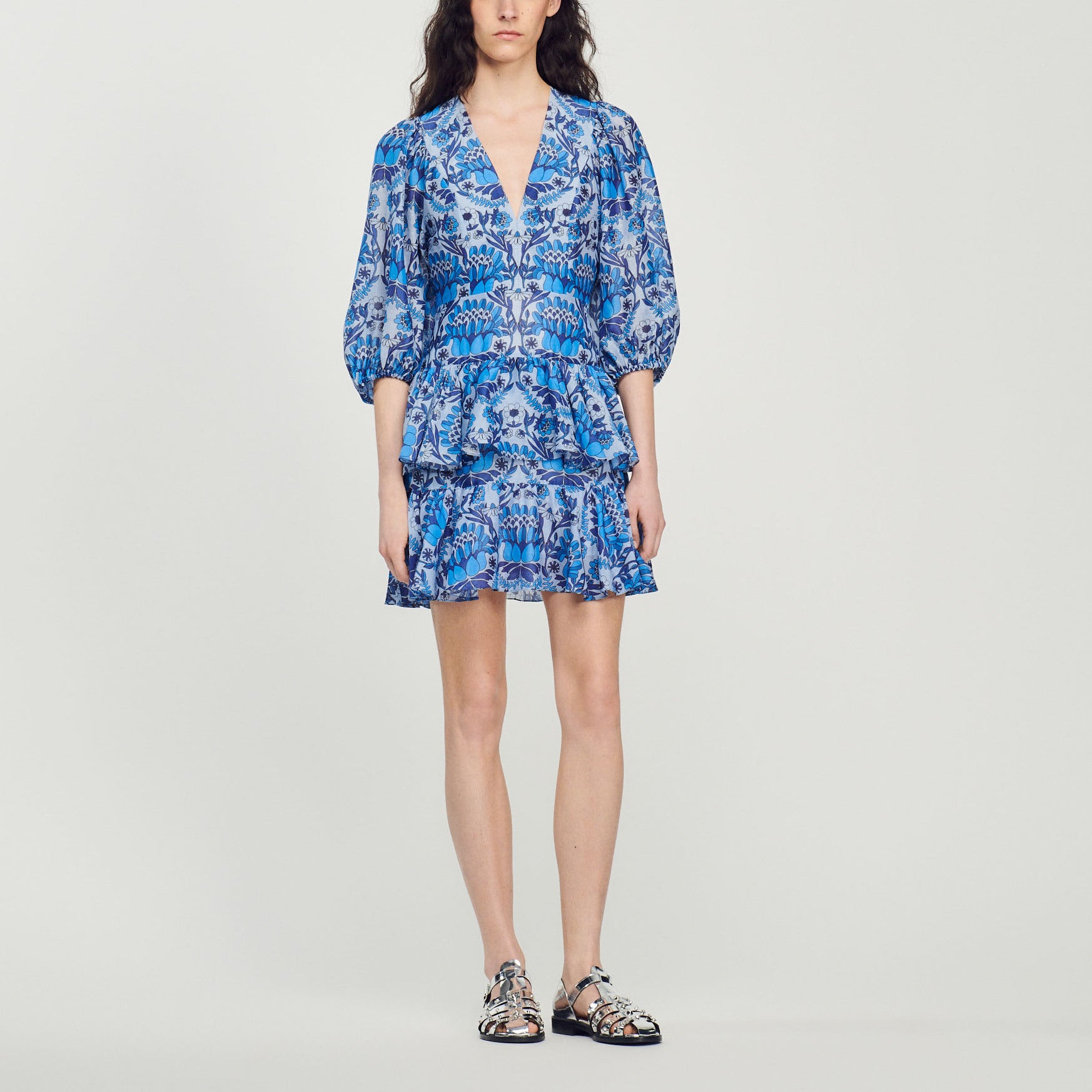 Robe courte imprimé foulard Sandro seconde main