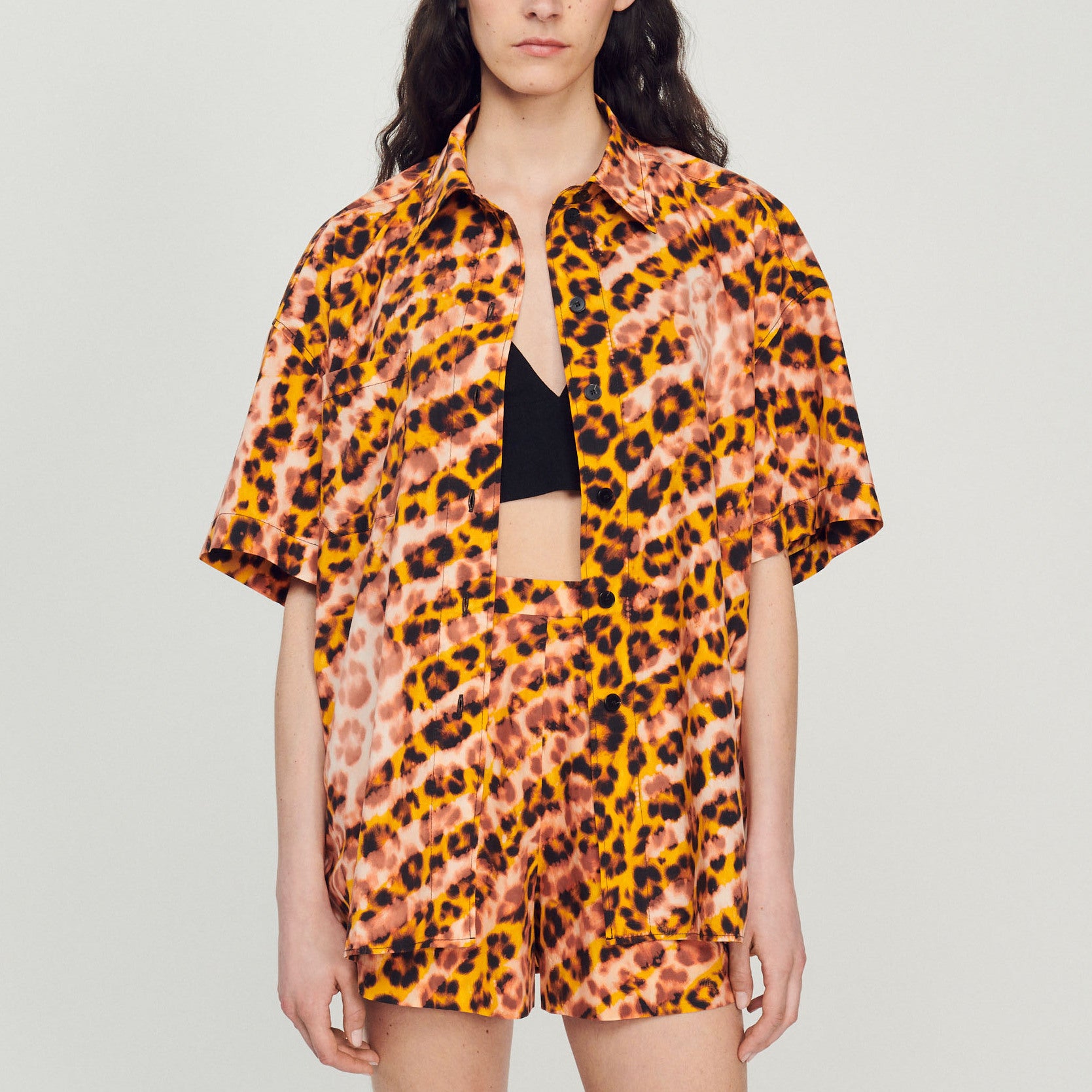 Chemise oversize léopard Sandro seconde main