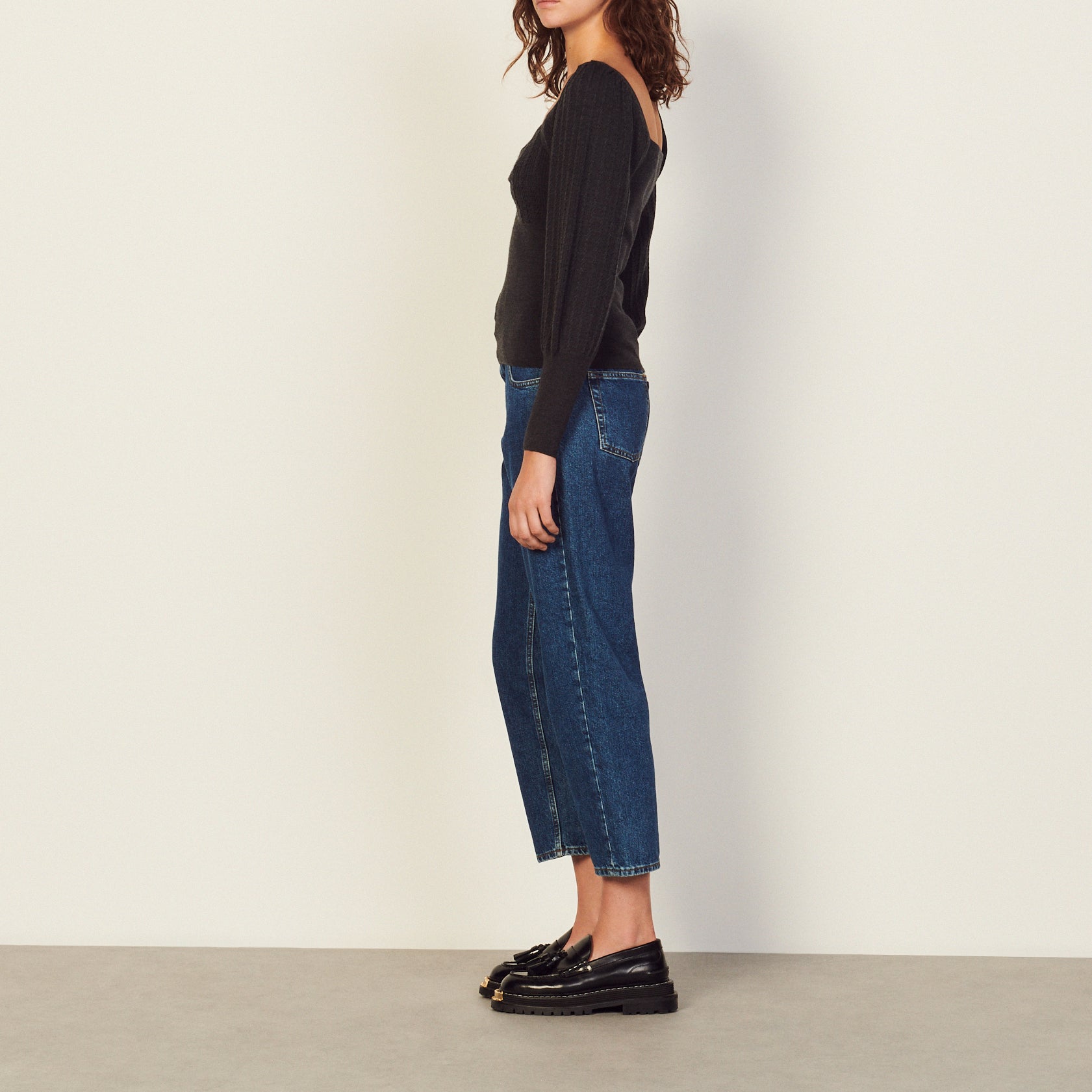 Pull Gris Foncé Sandro seconde main