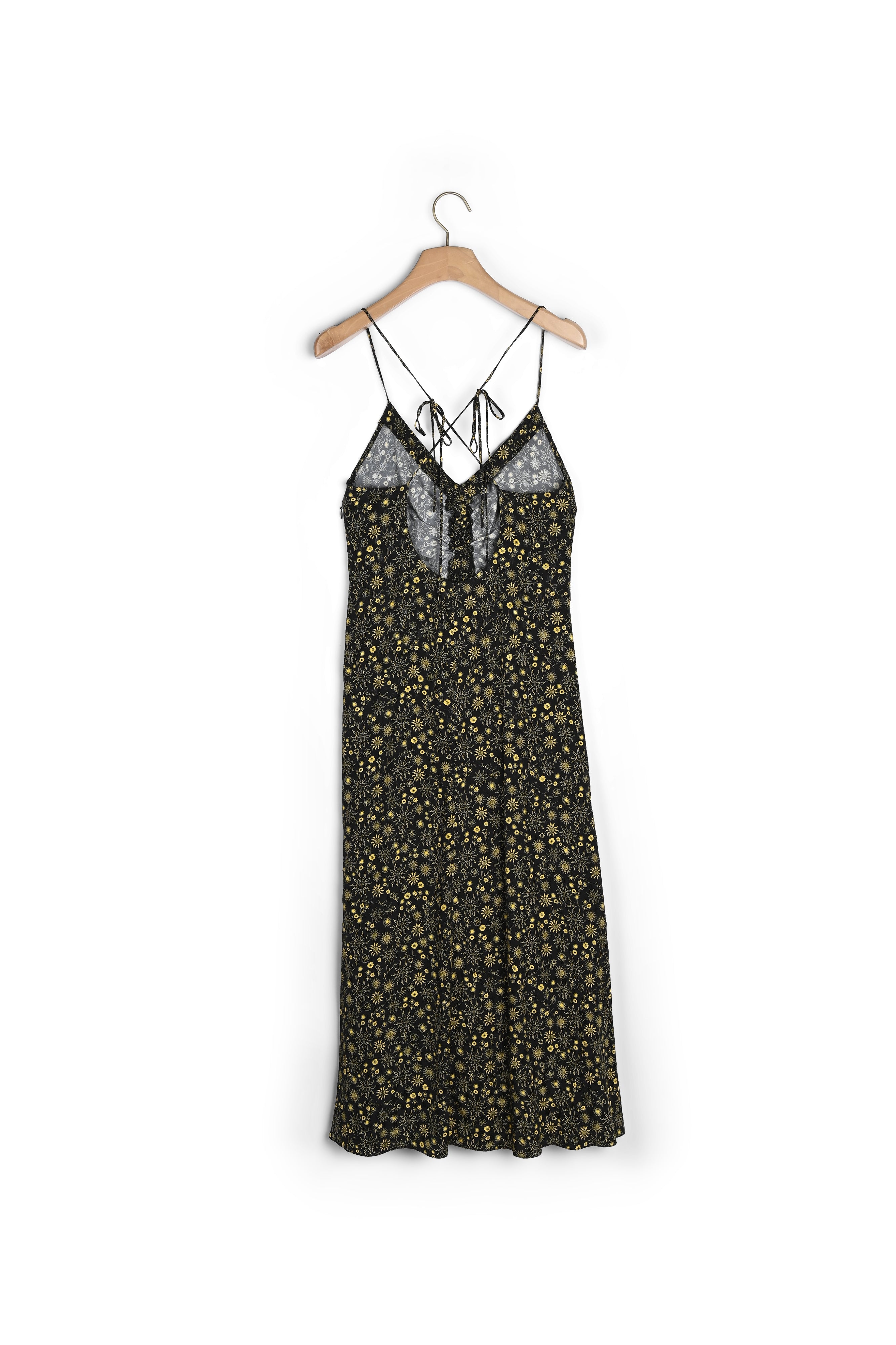 Robe longue imprimée à fines bretelles Sandro seconde main