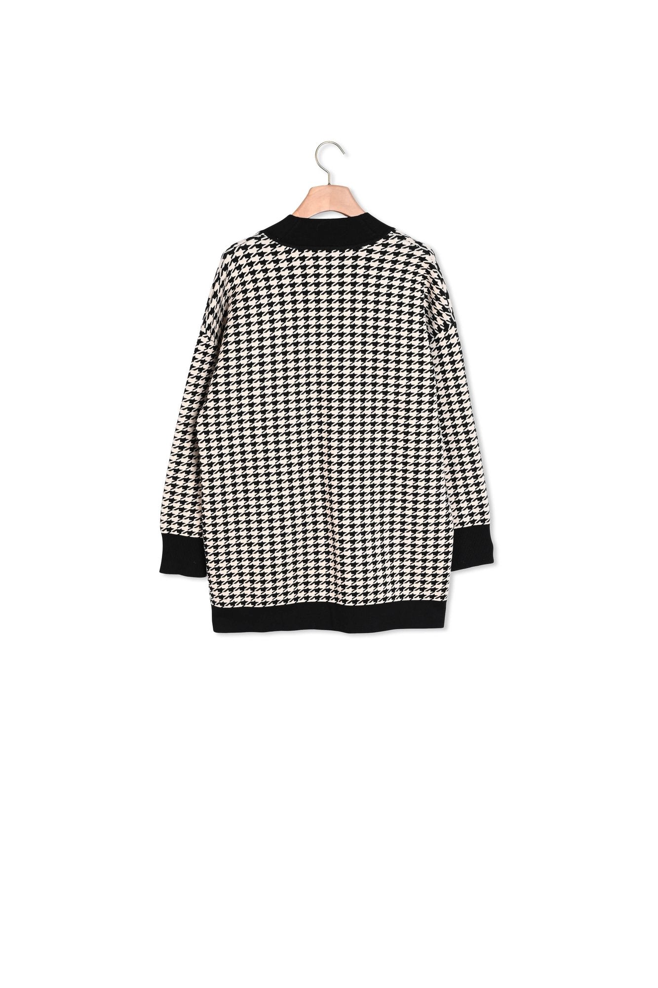 Cardi-coat à motifs pied de coq Sandro seconde main