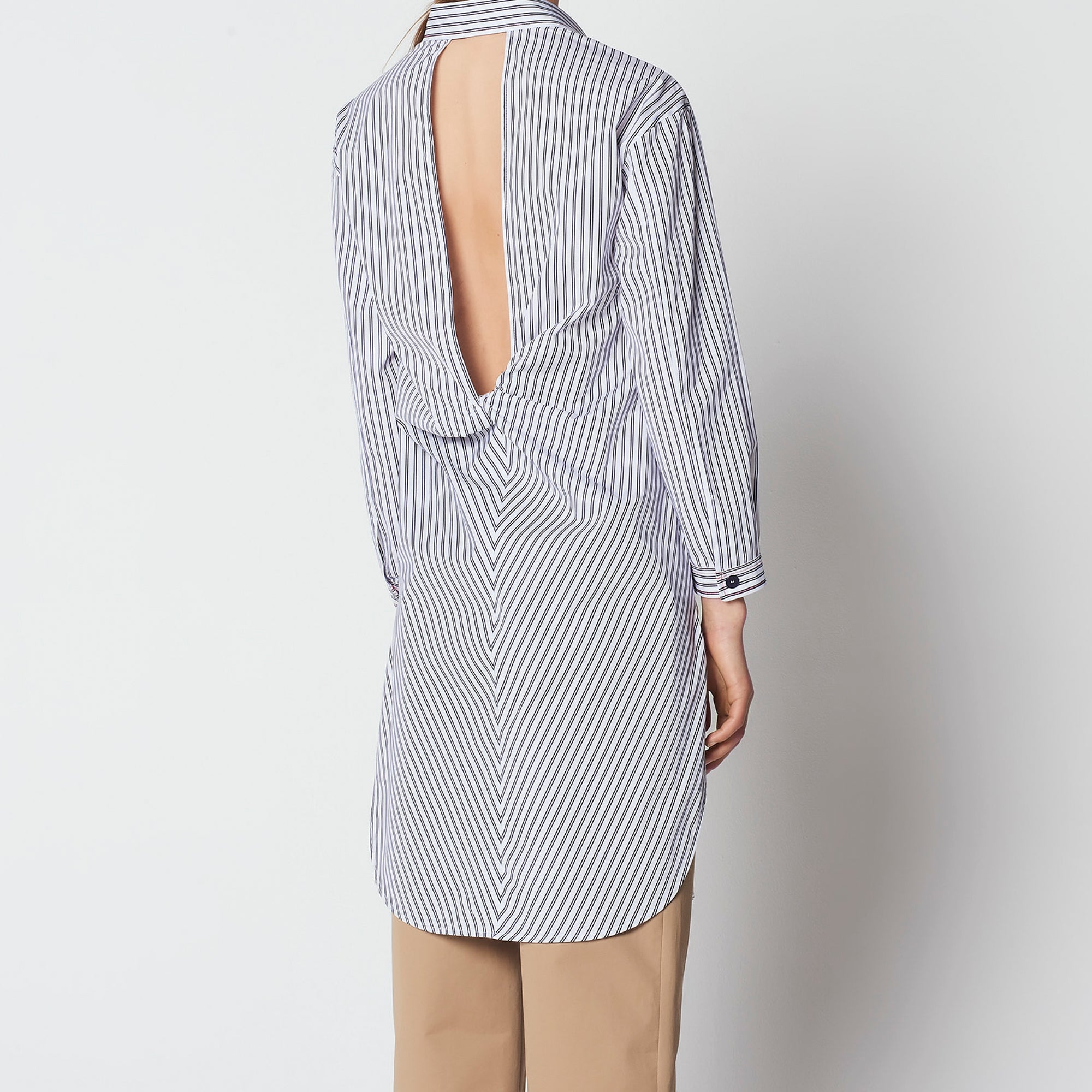 Chemise longue coton imprimé dos ouvert Sandro seconde main