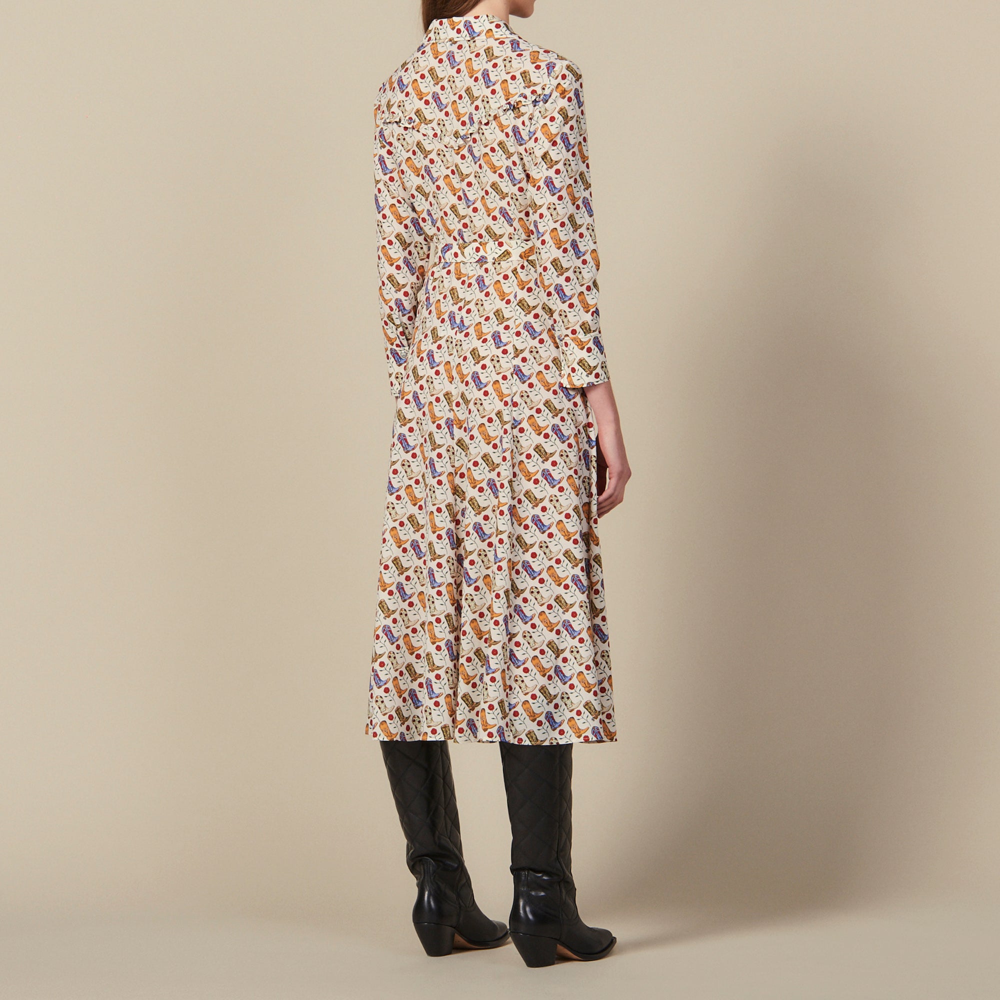 Robe Chemise imprimée santiag Sandro seconde main