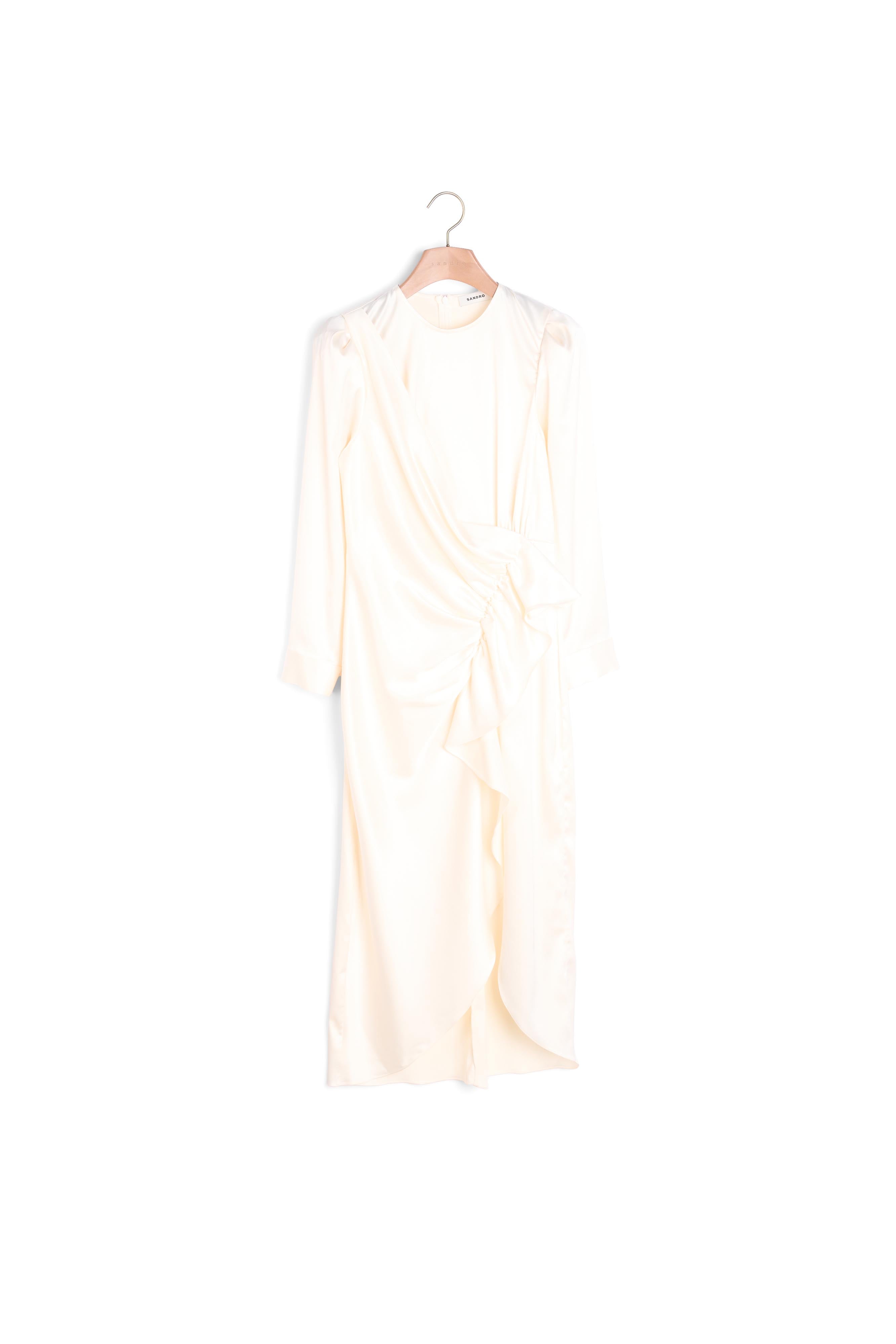 Robe satinée à volants Sandro seconde main