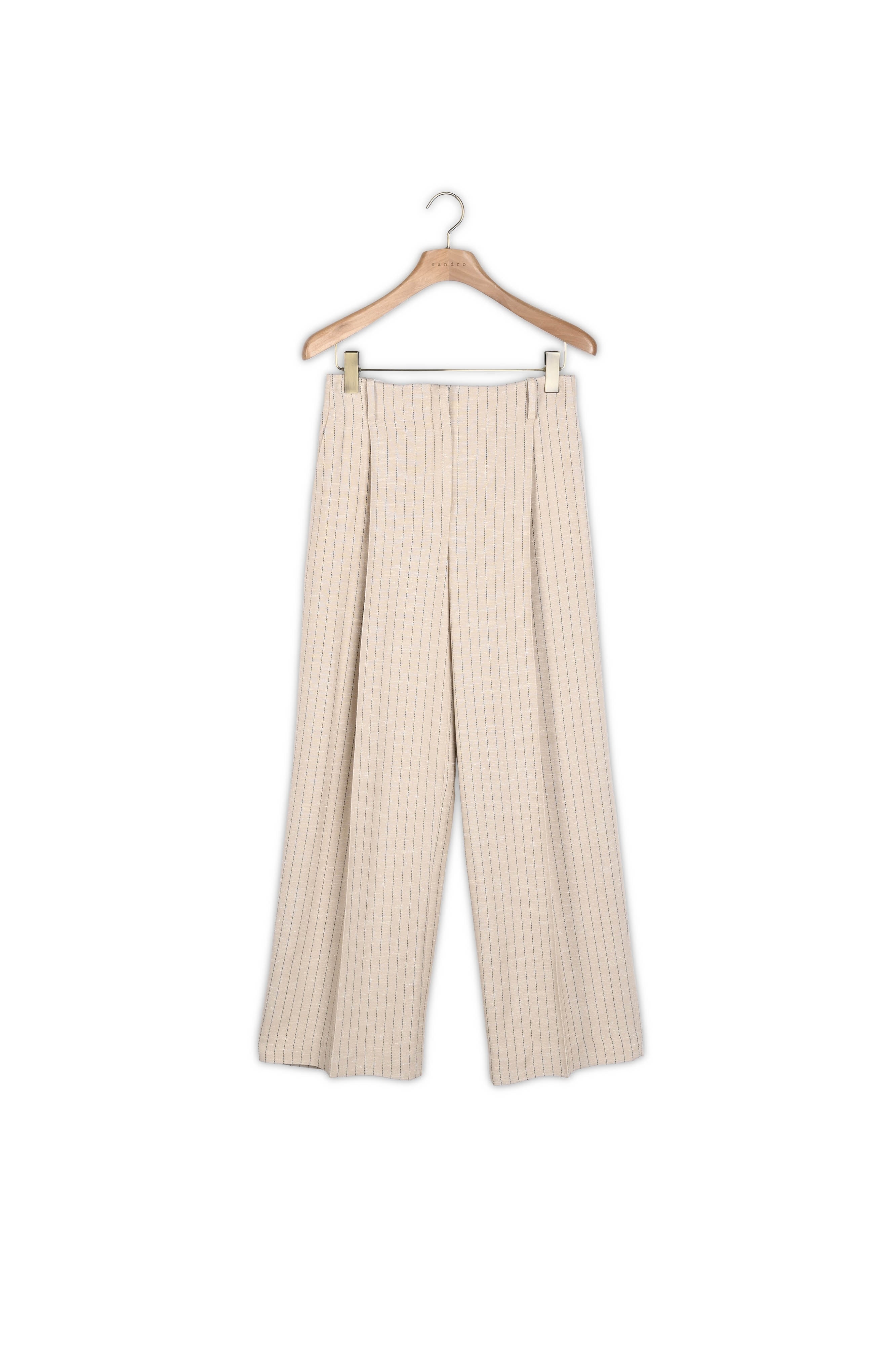 Pantalon de costume large à rayures Sandro seconde main