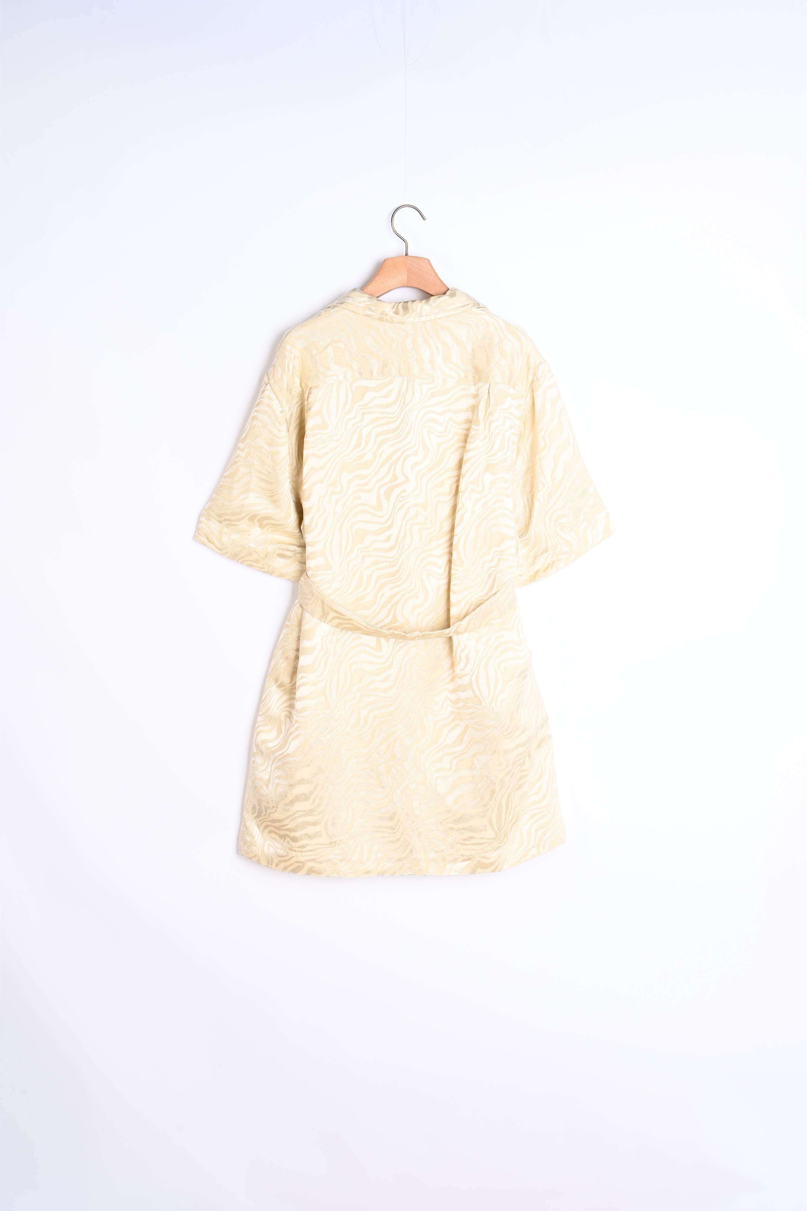 Robe Chemise ceinturée en jacquard Sandro seconde main