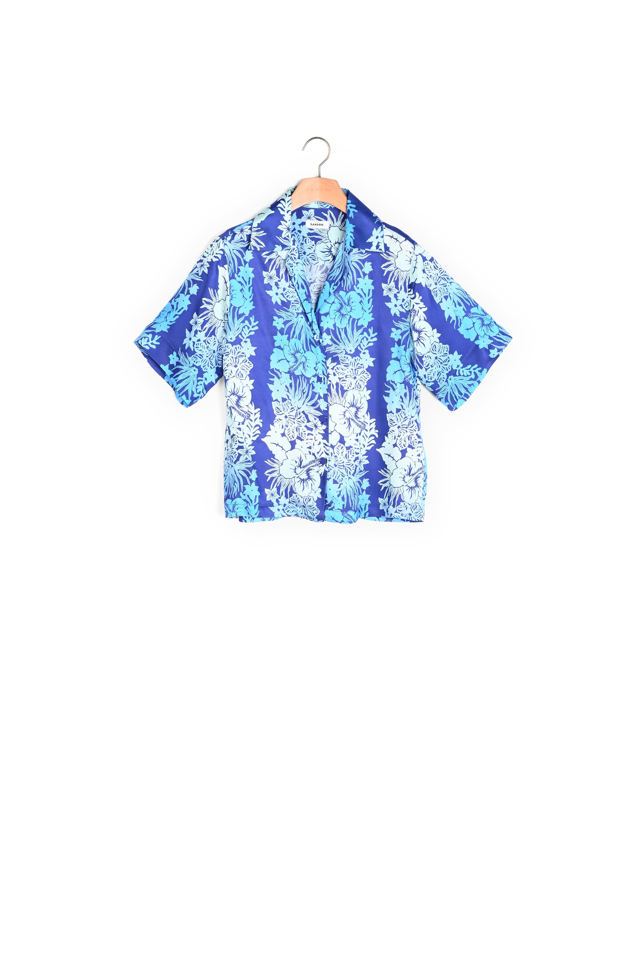 Chemise à imprimé Hawaï Sandro seconde main