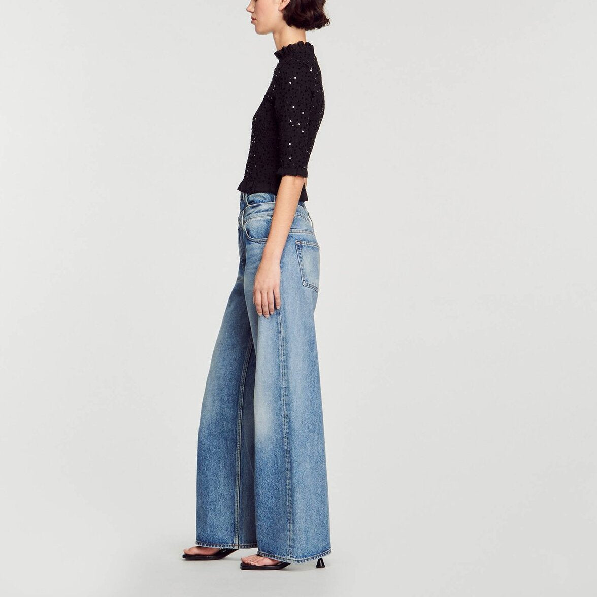 Top orné de sequins Sandro seconde main