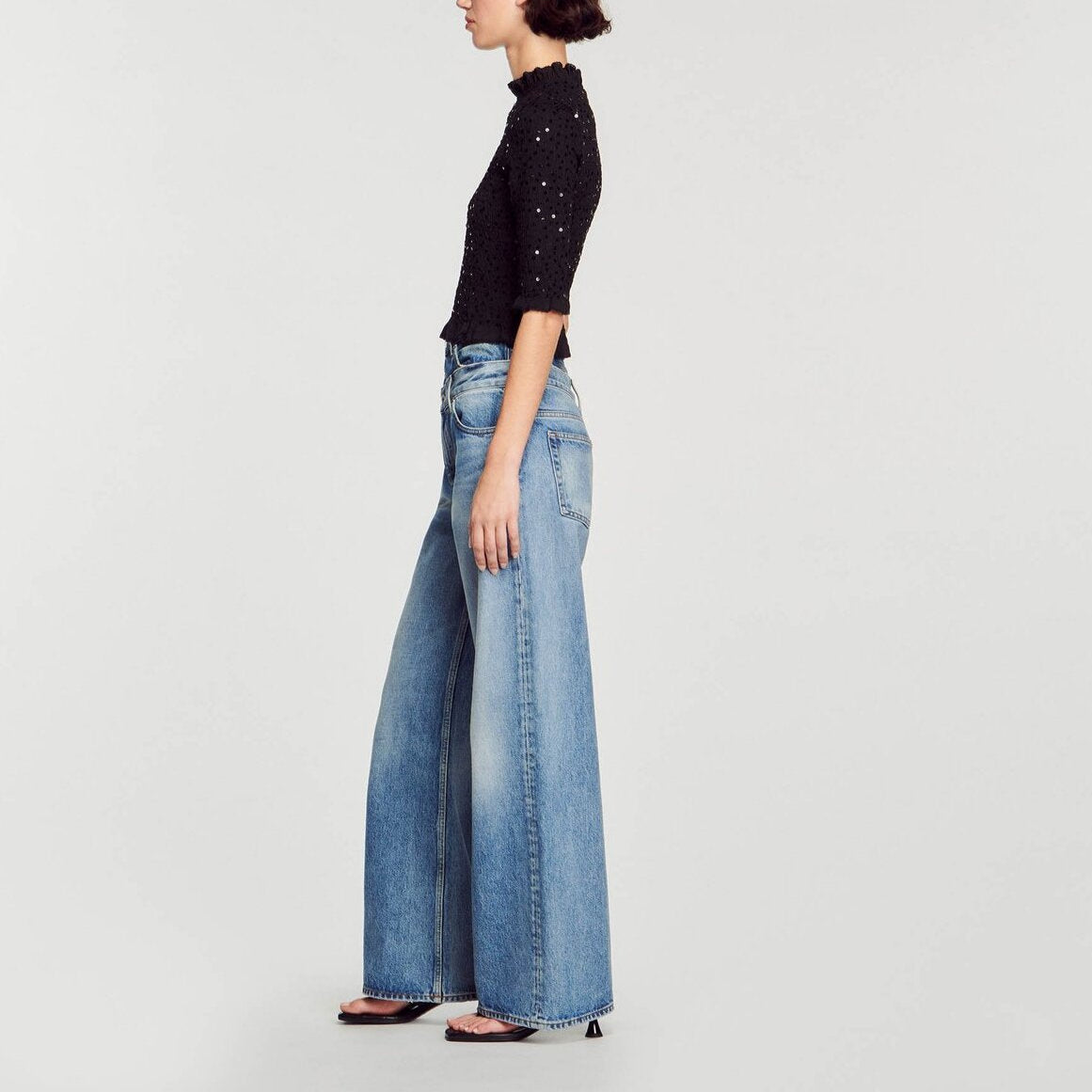 Top orné de sequins Sandro seconde main