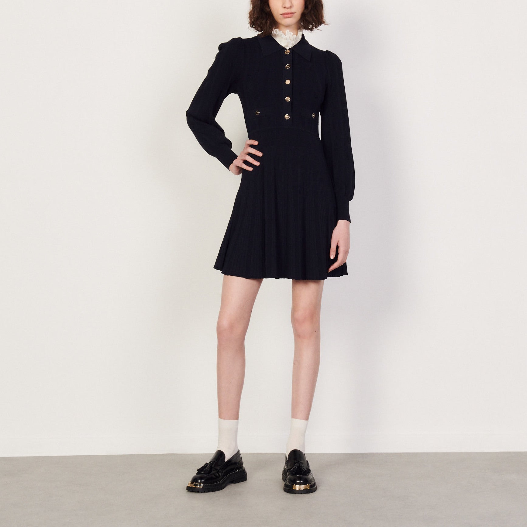 Robe en Maille plissée Sandro seconde main