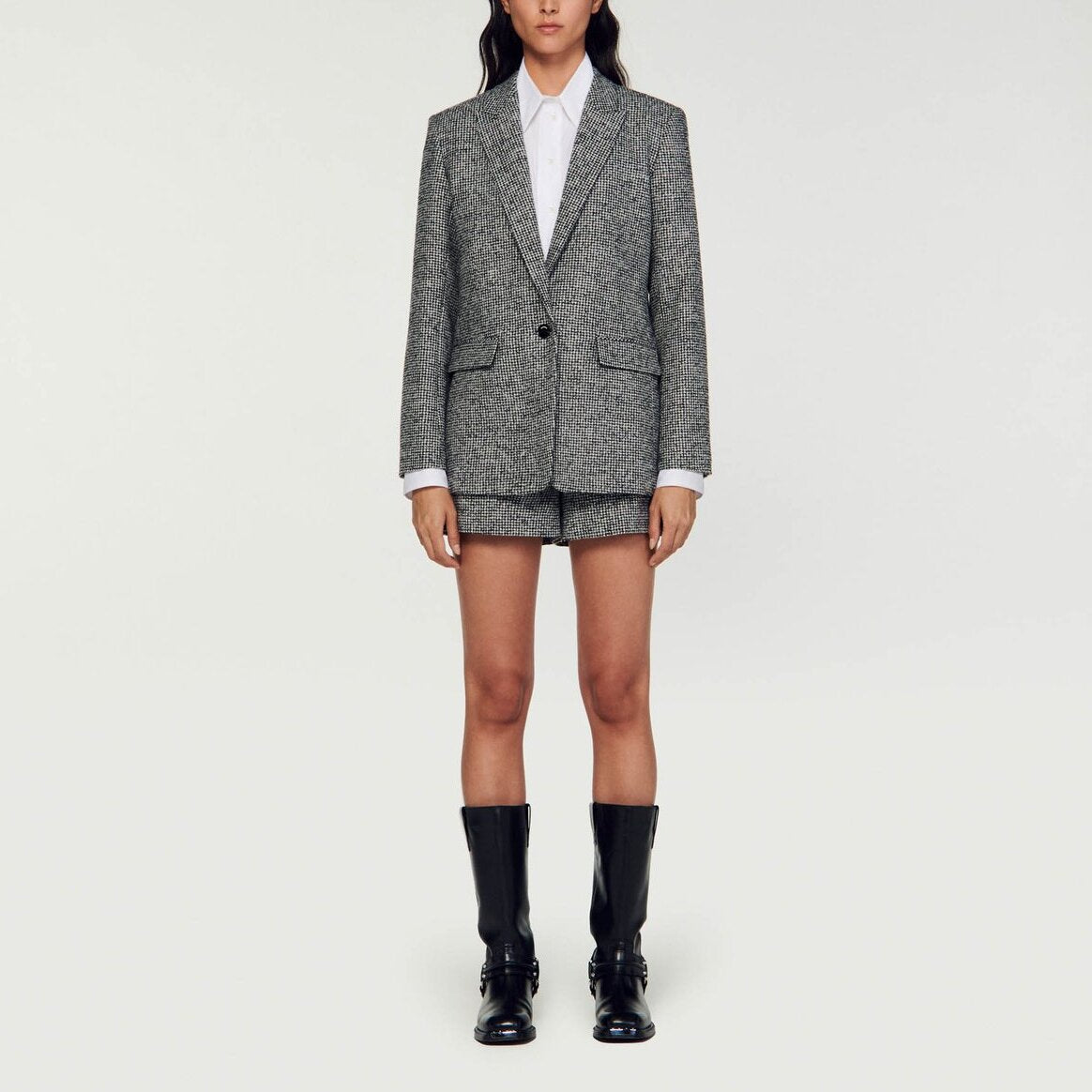 Veste de tailleur pied de poule Sandro seconde main