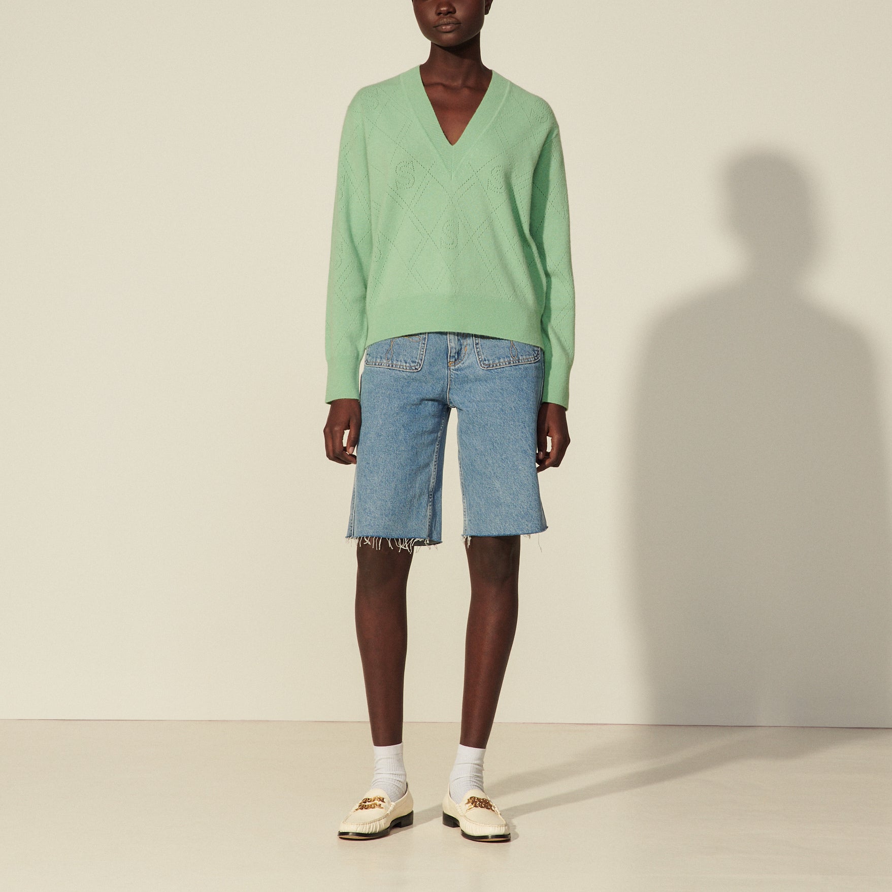 Pull en laine et cachemire Sandro seconde main